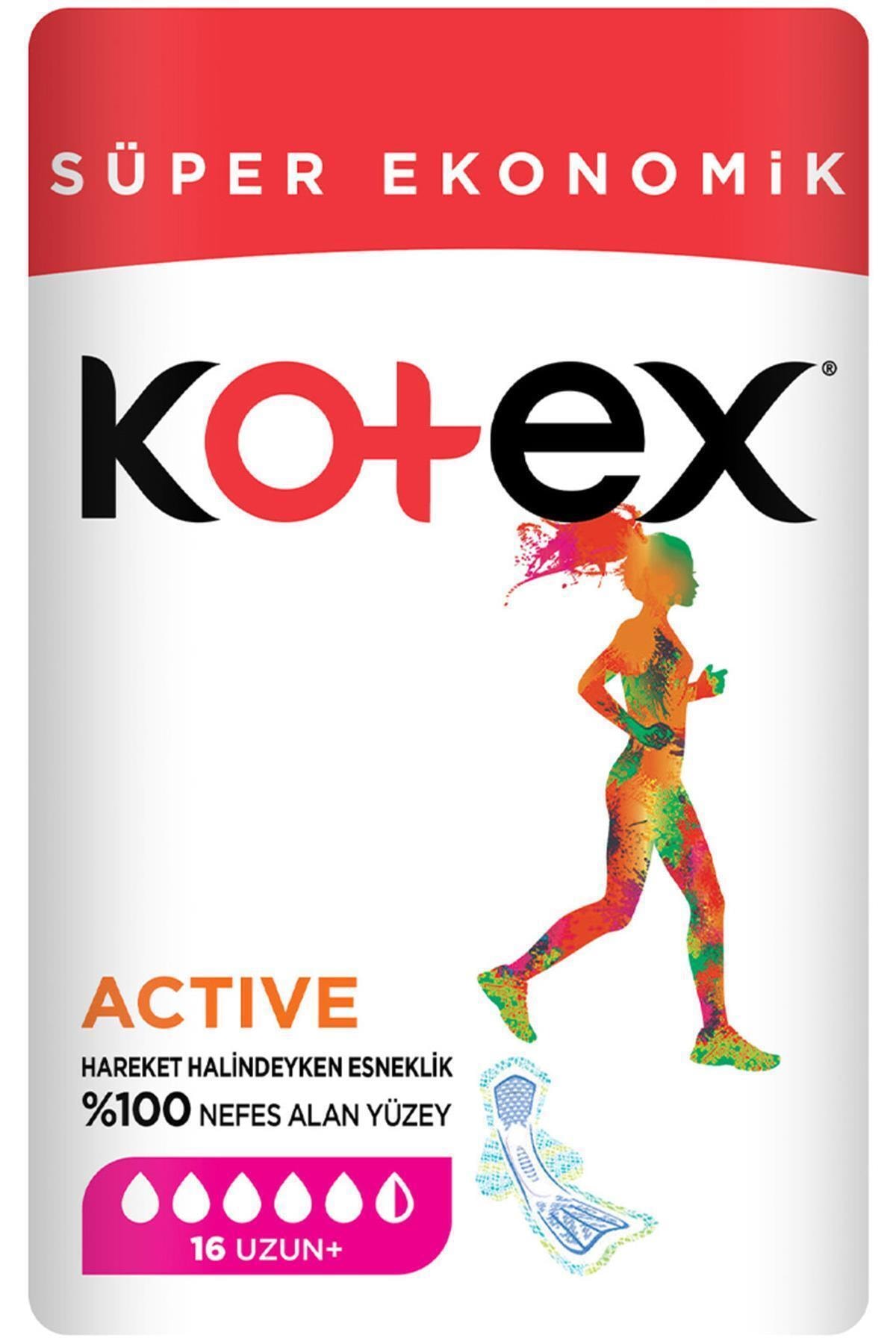 KOTEX SÜPER EKONOMİK  ACTİV UZUN 16LI HİJYENİK PED-