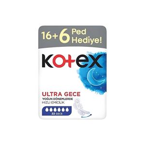 KOTEX ULTRA DEV EKONOMİK GECE 22Lİ HİJYENİK PED-