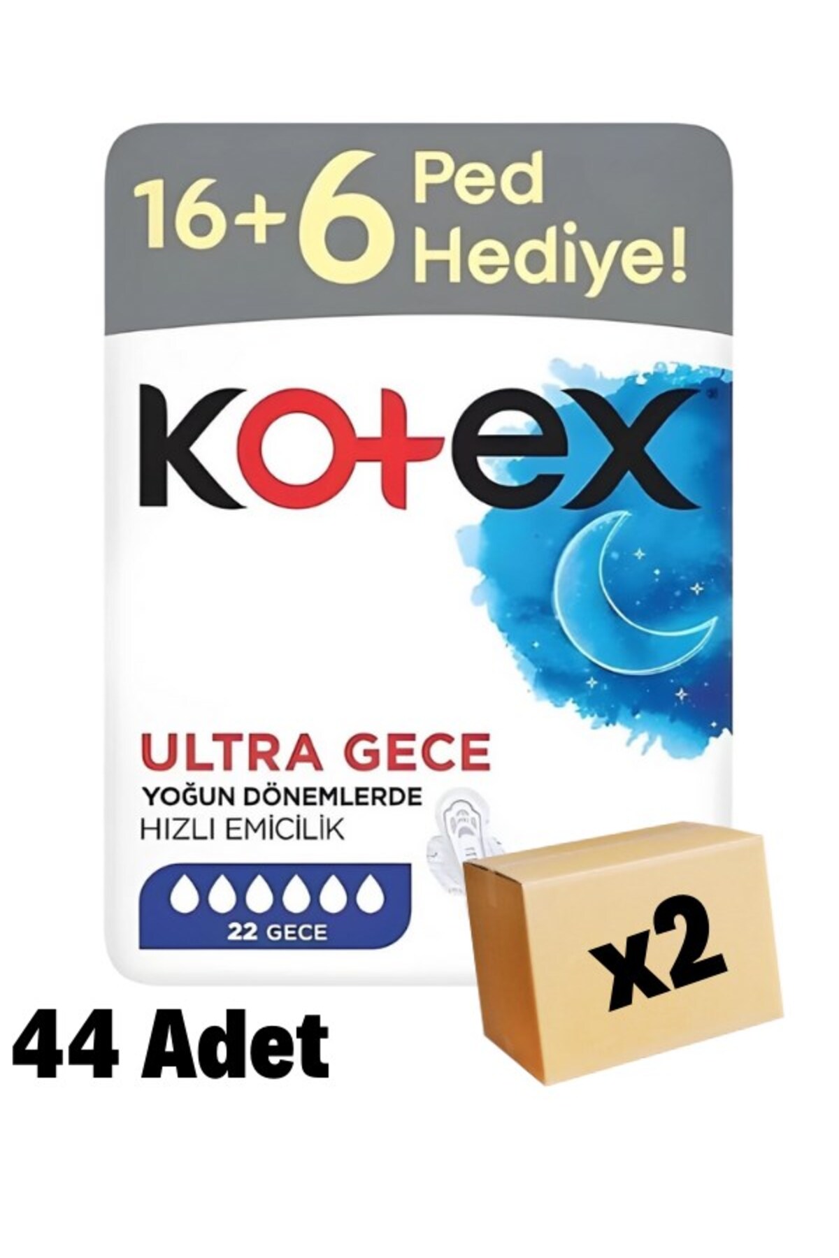 KOTEX ULTRA DEV EKONOMİK GECE 22Lİ HİJYENİK PED-