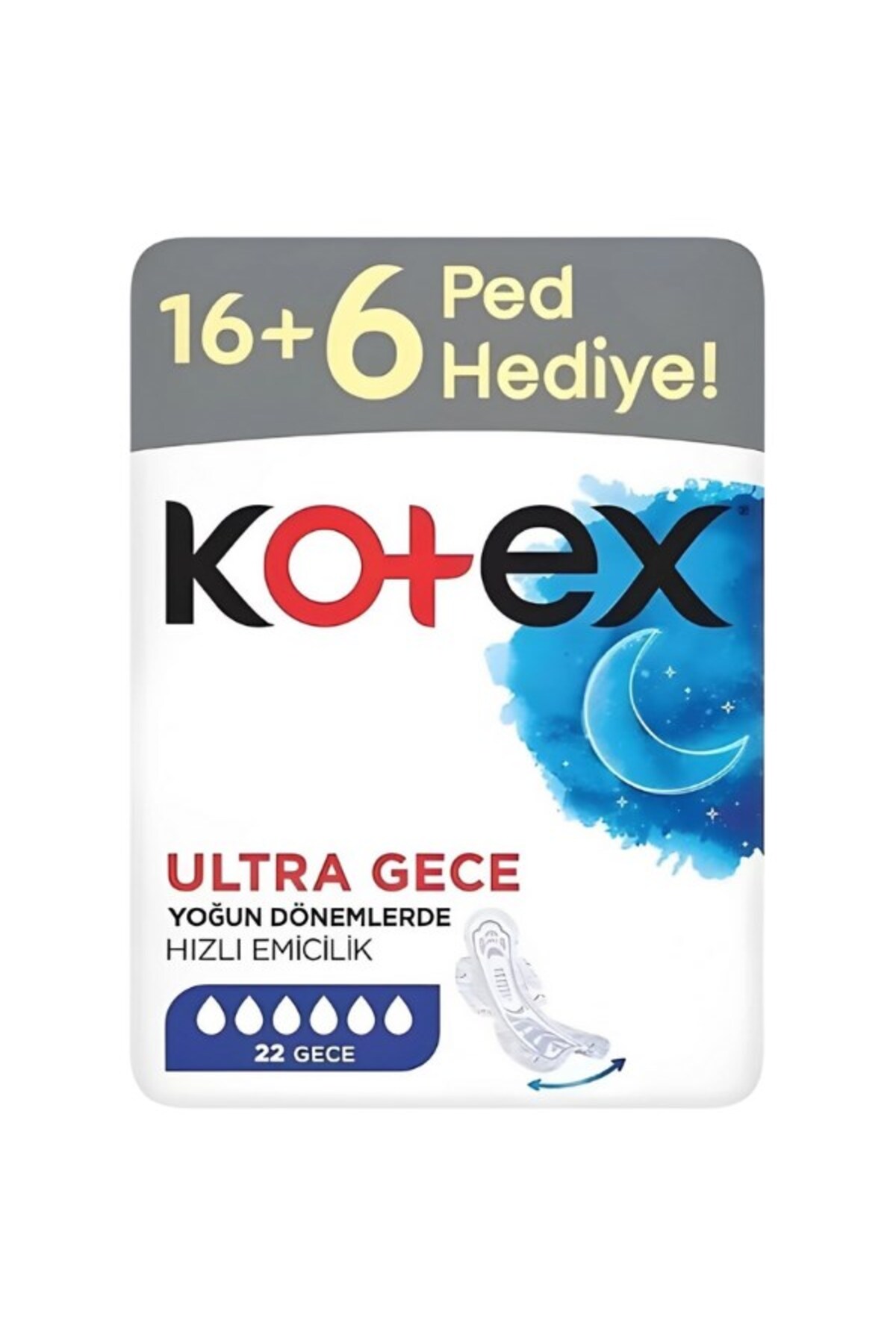 KOTEX ULTRA DEV EKONOMİK GECE 22Lİ HİJYENİK PED-