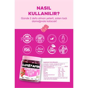 GUMİTAMİN KERATİN, BİOTİN 5000 SAÇ VE CİLT VİTAMİN-