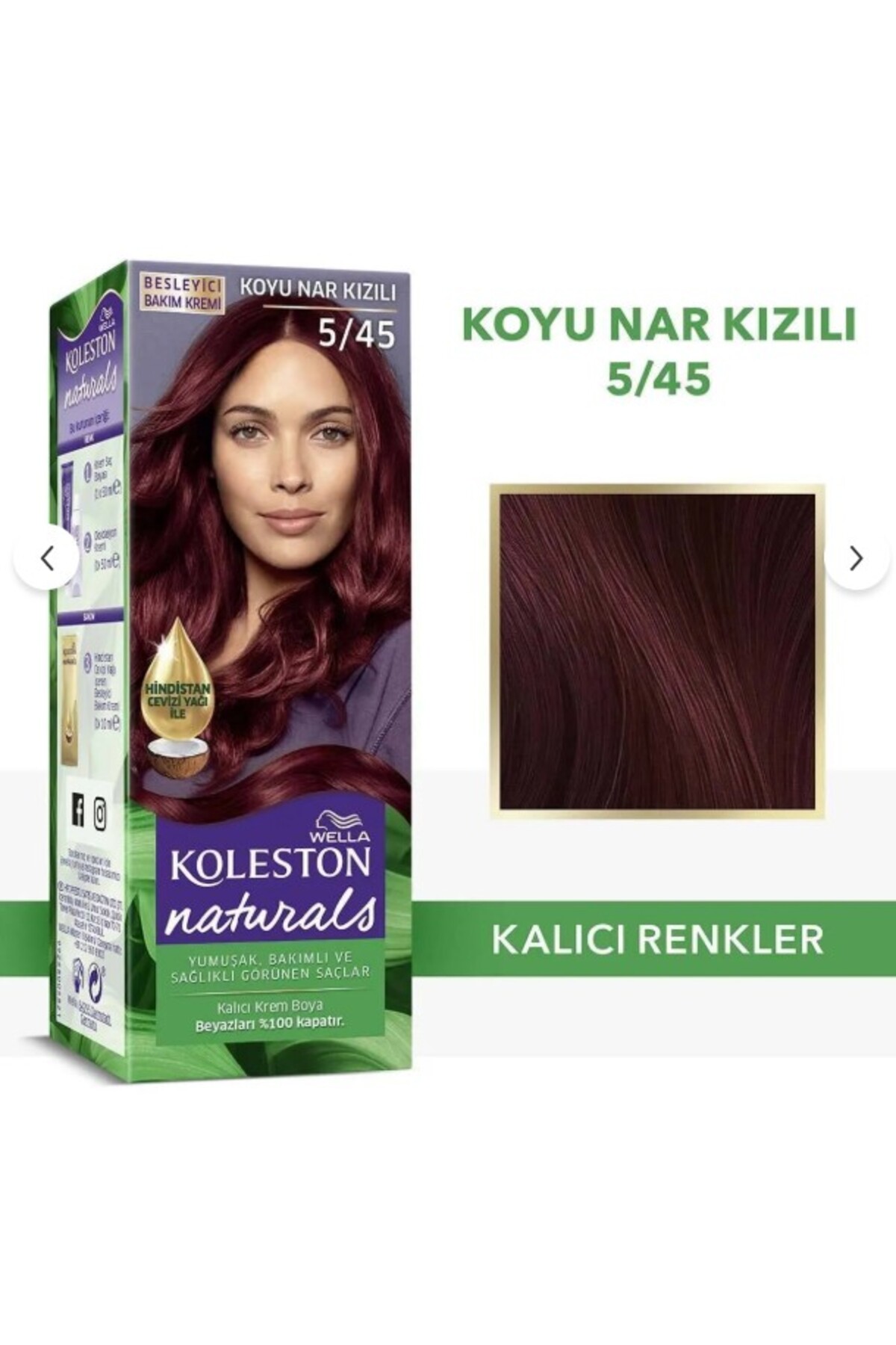 WELLA KOLESTON NATURALS SAÇ BOYASI 5/45 KOYU NAR K-