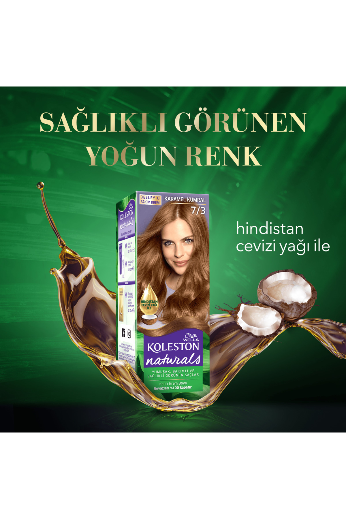 WELLA KOLESTON NATURALS SAÇ BOYASI 7/3 KARAMEL KUM-
