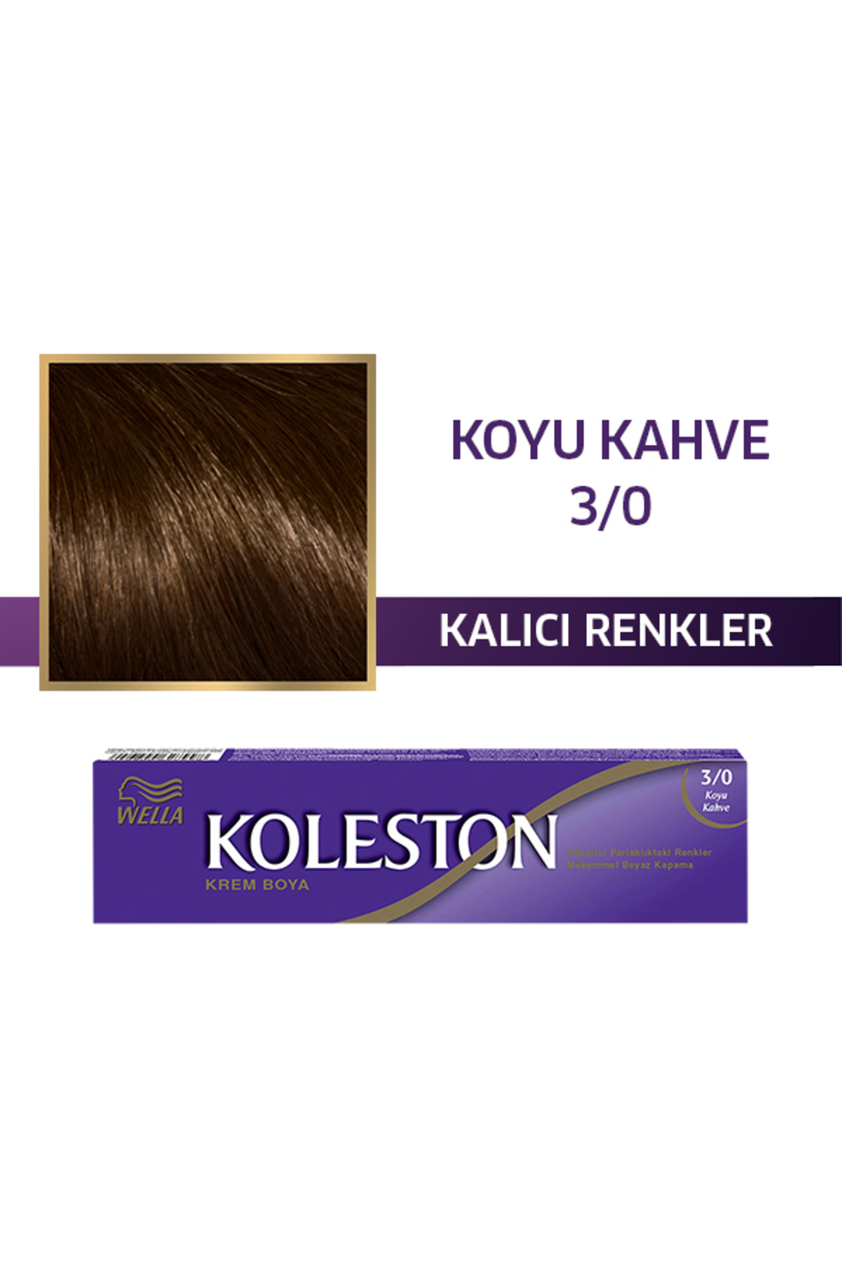 WELLA KOLESTON SİNGLE TÜP BOYA 3/0 KOYU KAHVE-
