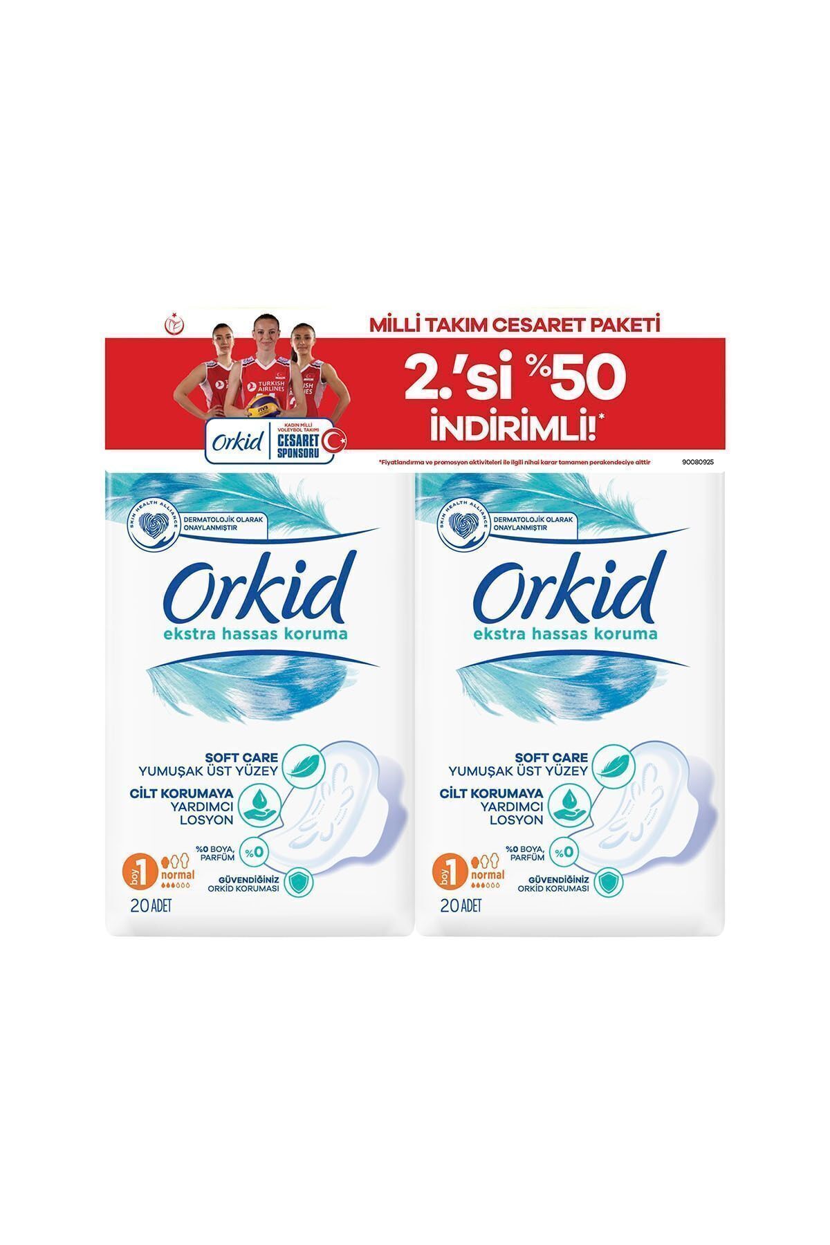 ORKİD EKSTRA HASSAS CESARET PAKETİ NORMAL 40Lİ HİJYENİK PED-