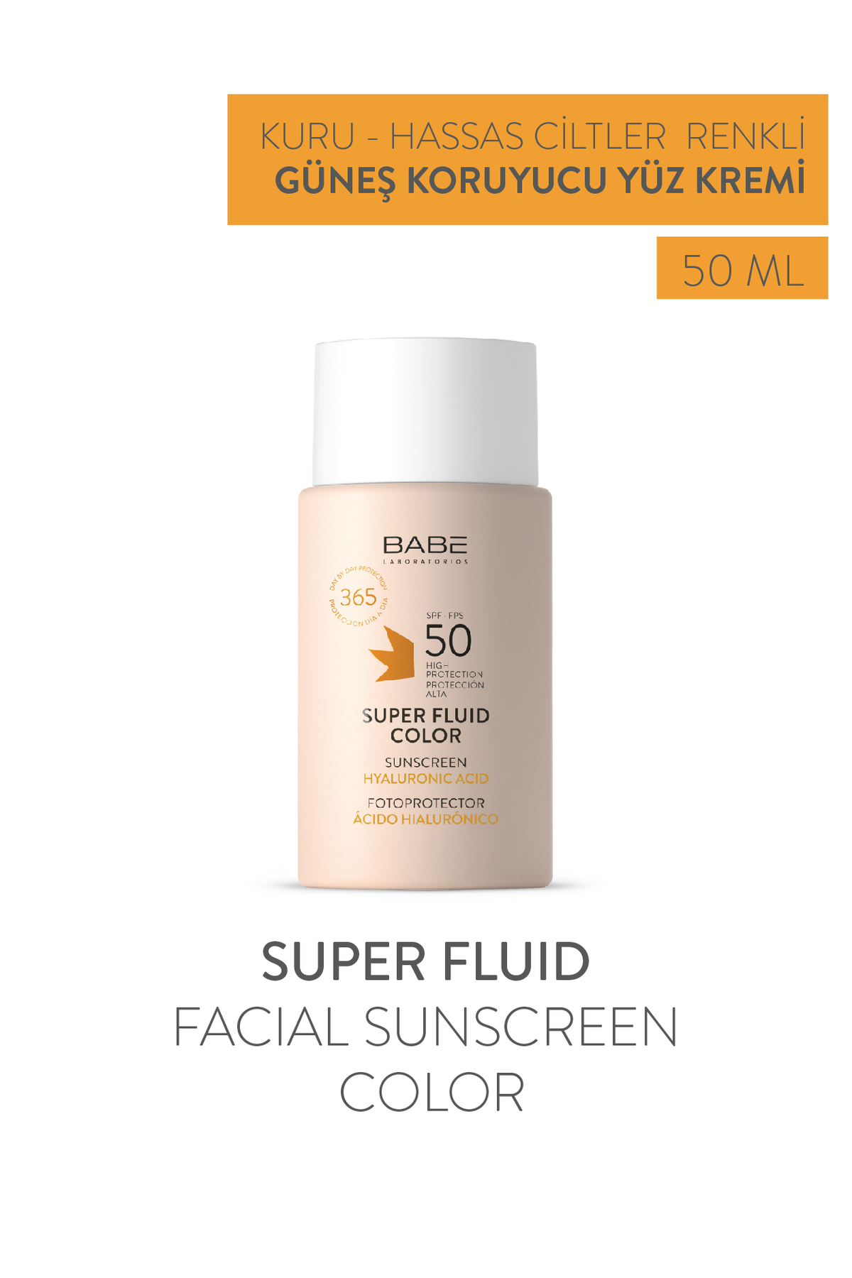 BABE SÜPER ETKİLİ SPF50 RENKLİ GÜNEŞ KORUYUCU KREM  50ML-