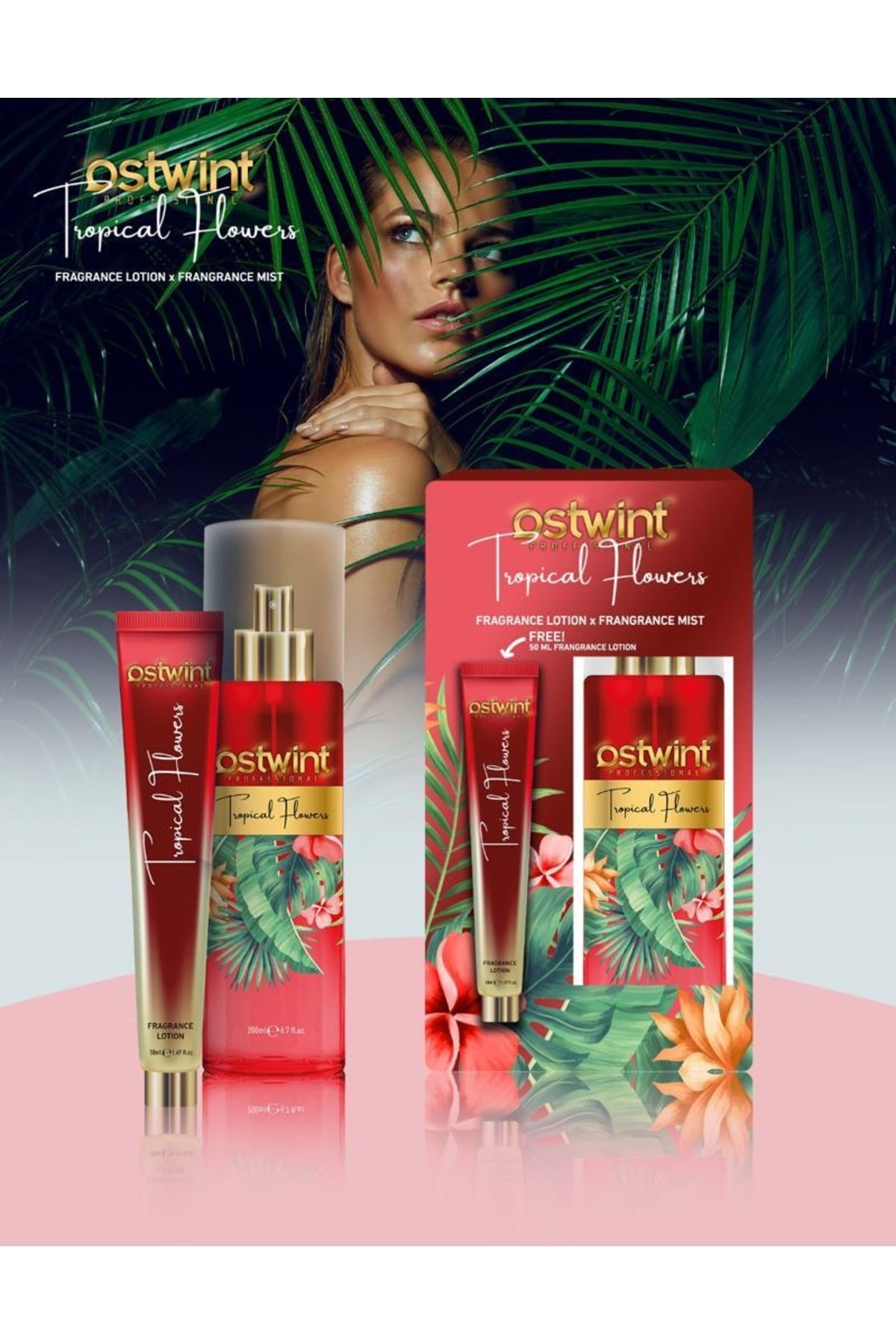 OSTWİNT 1+1 TROPİCAL FLOWER BODY MİST - VÜCUT LOSYONU 200ML-
