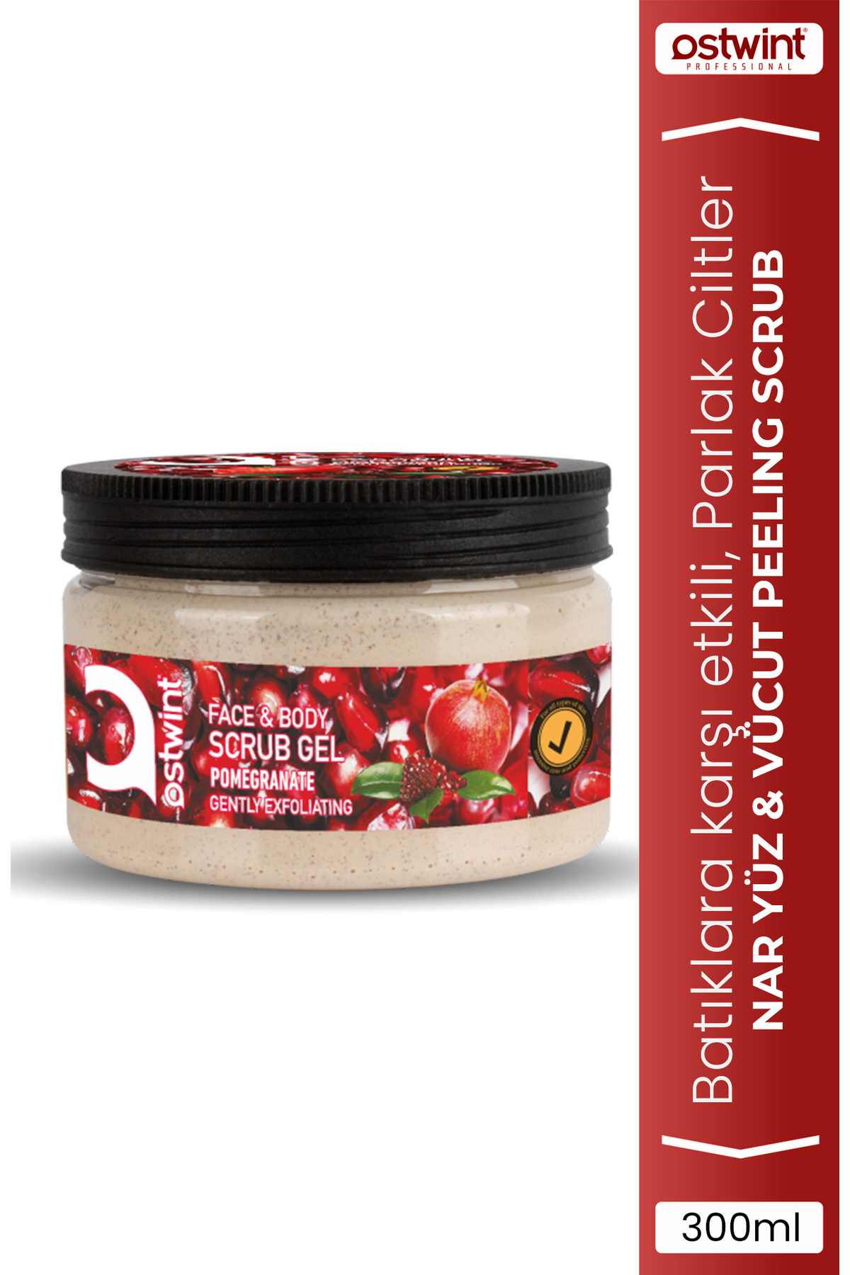 OSTWİNT YÜZ VE VÜCUT PEELİNG JEL NAR 300 ML-