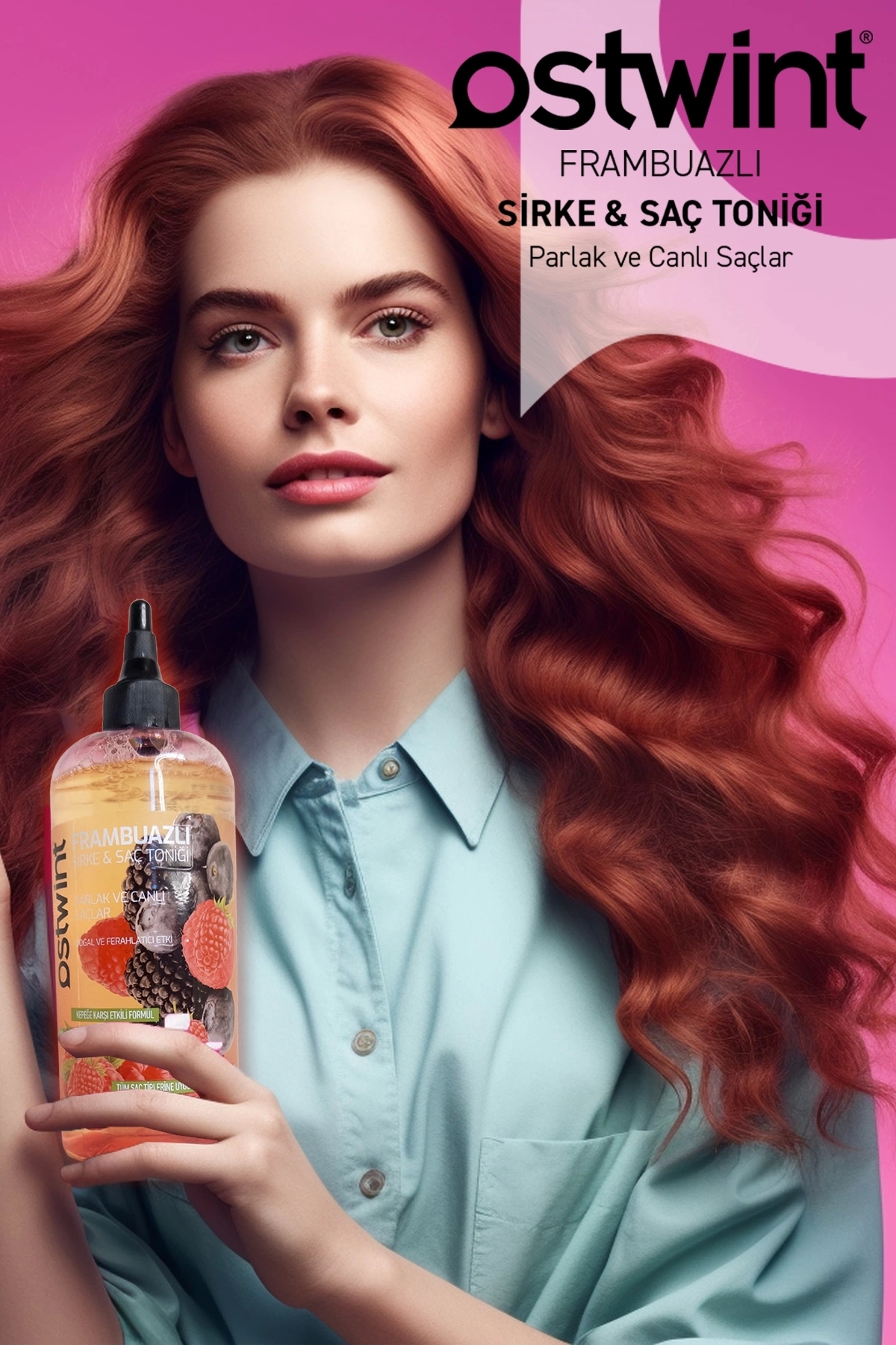 OSTWİNT FRAMBUAZLI SİRKE&SAÇ TONİĞİ  400ML-