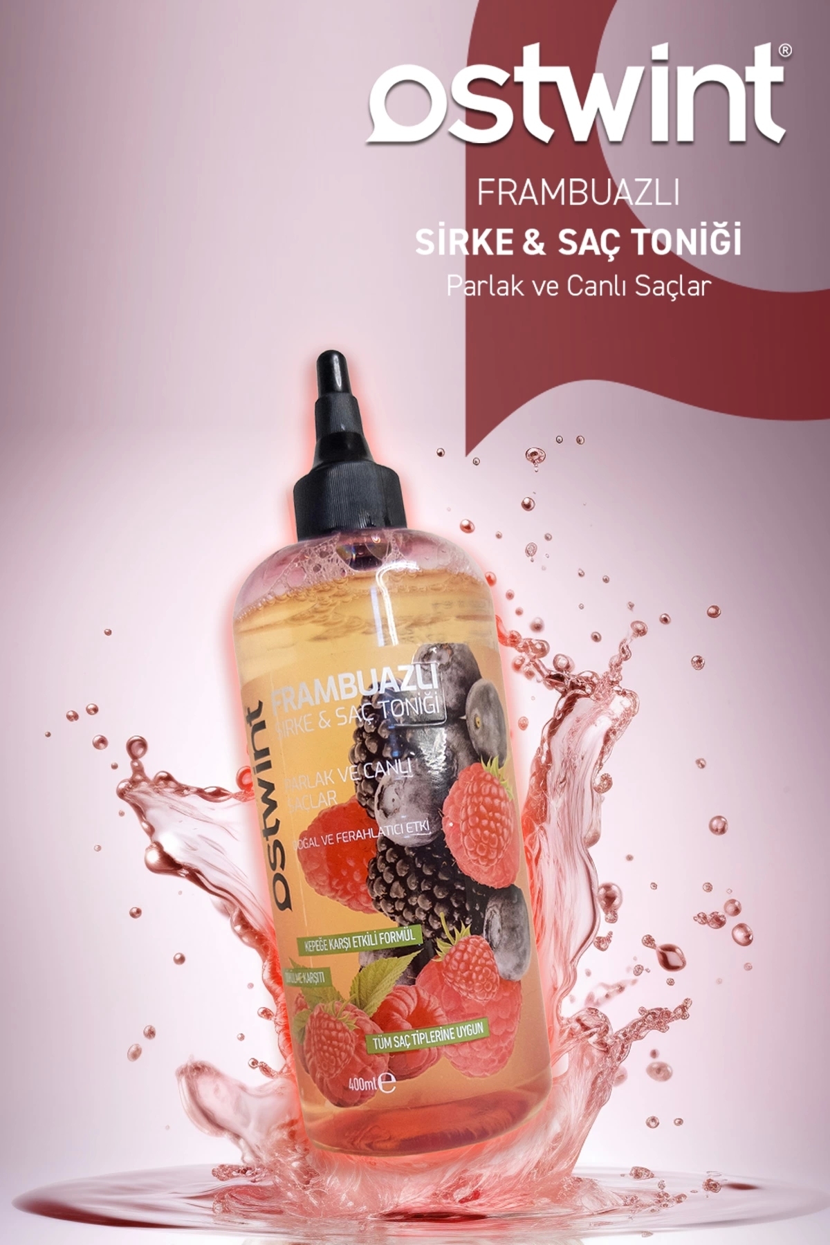 OSTWİNT FRAMBUAZLI SİRKE&SAÇ TONİĞİ  400ML-