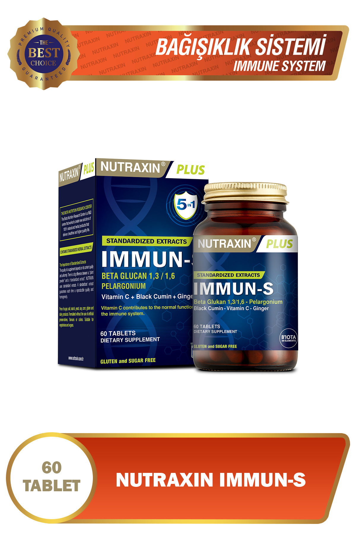 NUTRAXİN IMMUN-S VİTAMİN TAKVİYESİ 60 TABLET-
