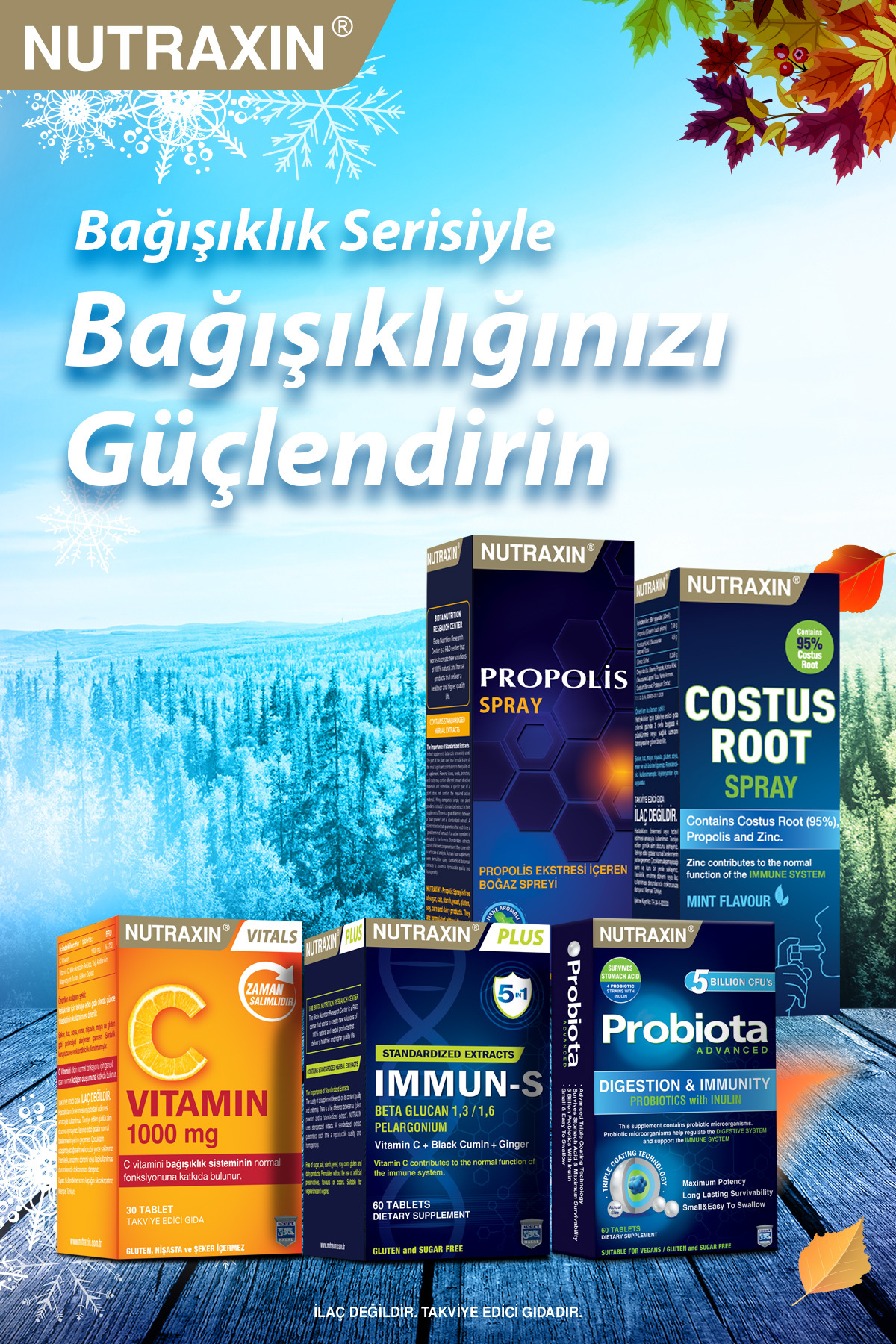 NUTRAXİN IMMUN-S VİTAMİN TAKVİYESİ 60 TABLET-