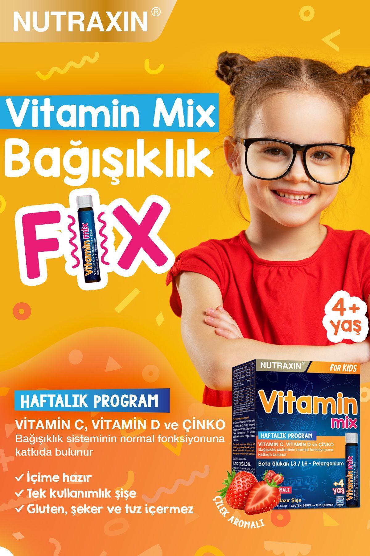 NUTRAXİN VİTAMİN MİX FOR KİDS 7X25 ML-