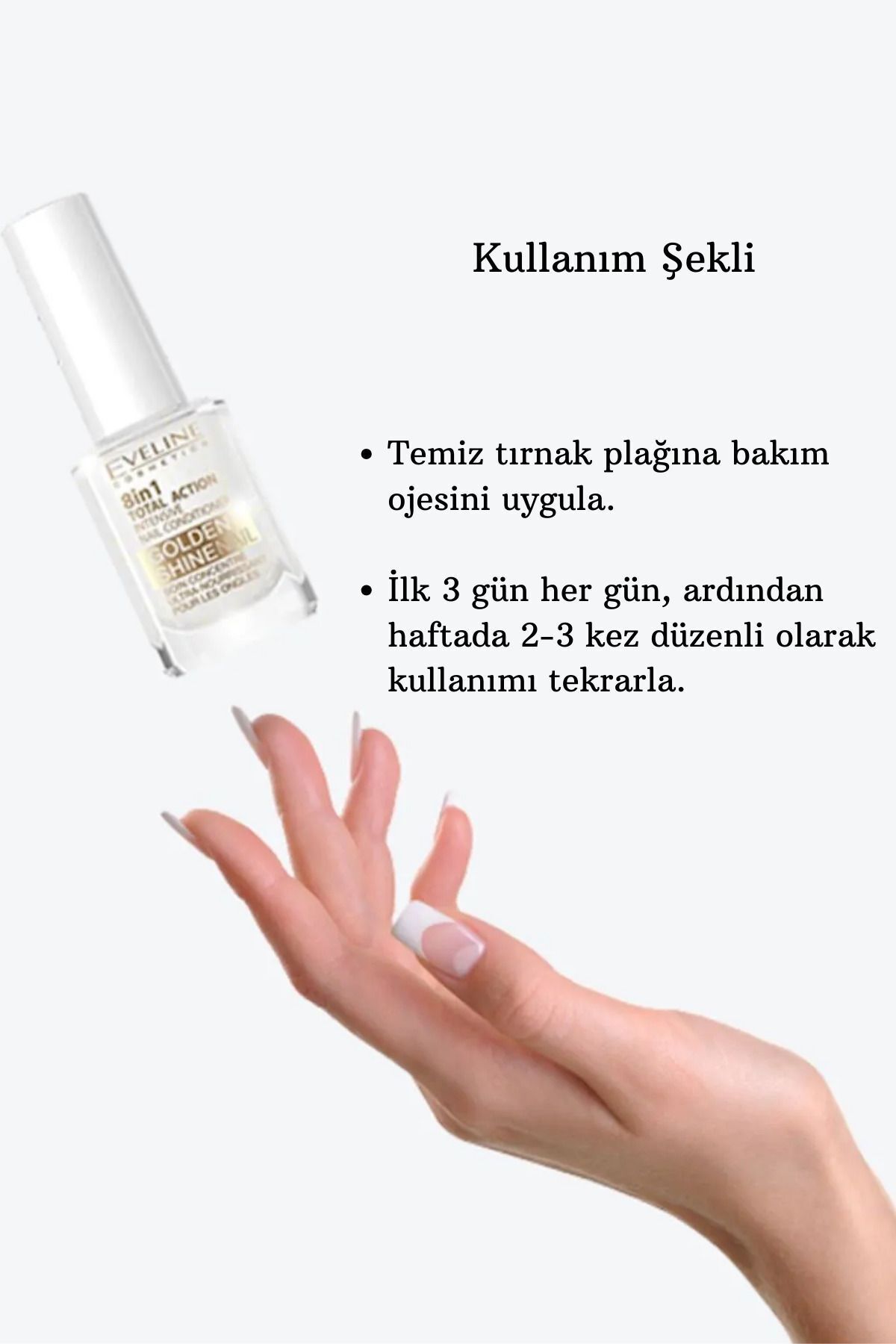 Eveline 8i 1 Arada Total Bakım Altın Işıltısı Tırnak-