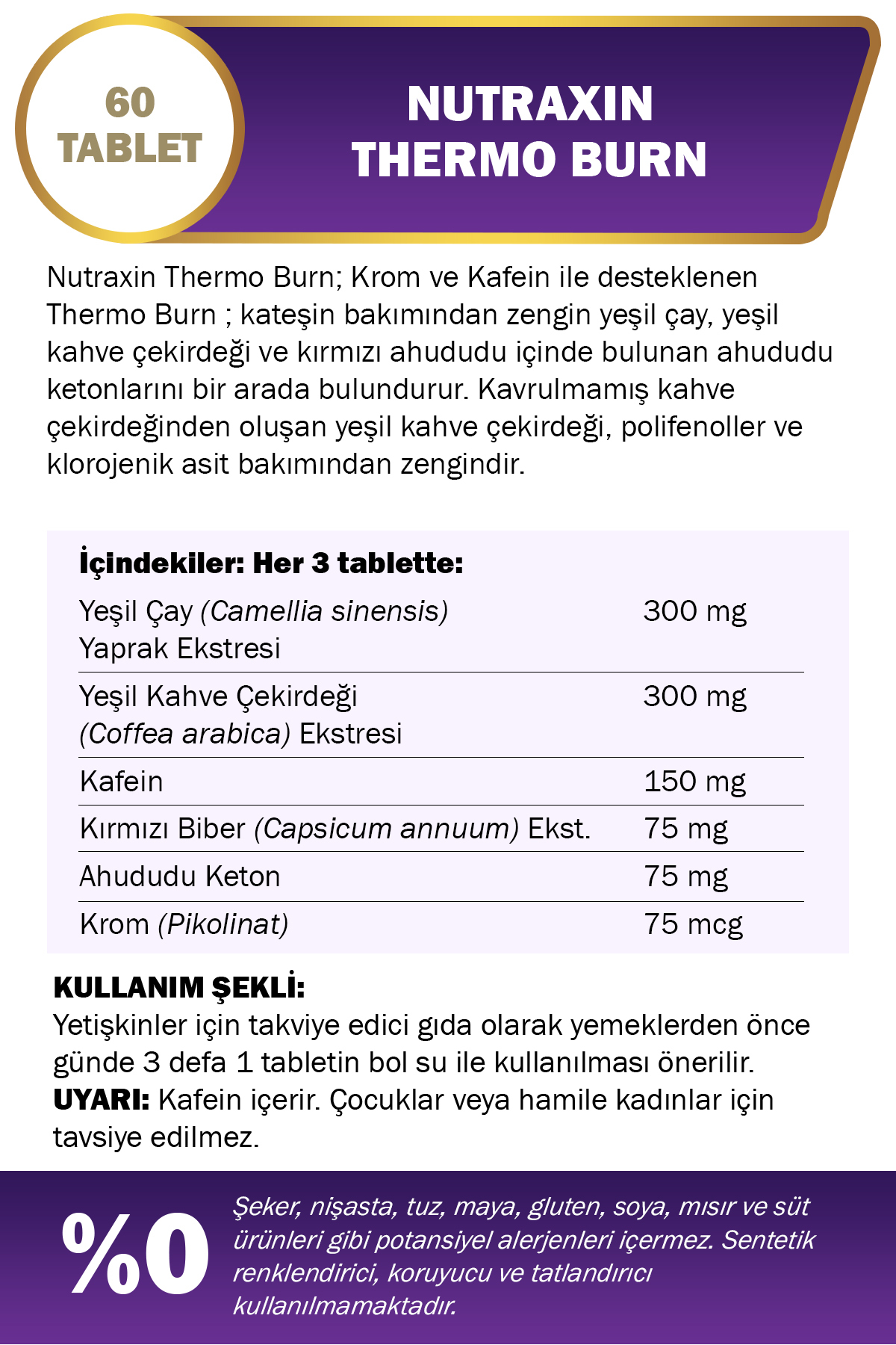Nutraxin Quick Slim Thermo Burn 60 Tablet-