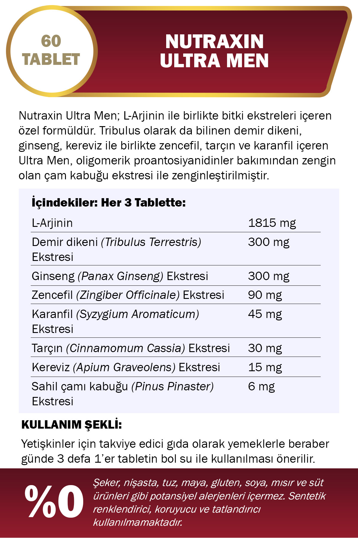 Nutraxin Green Power Ultra Men 60 Tablet-