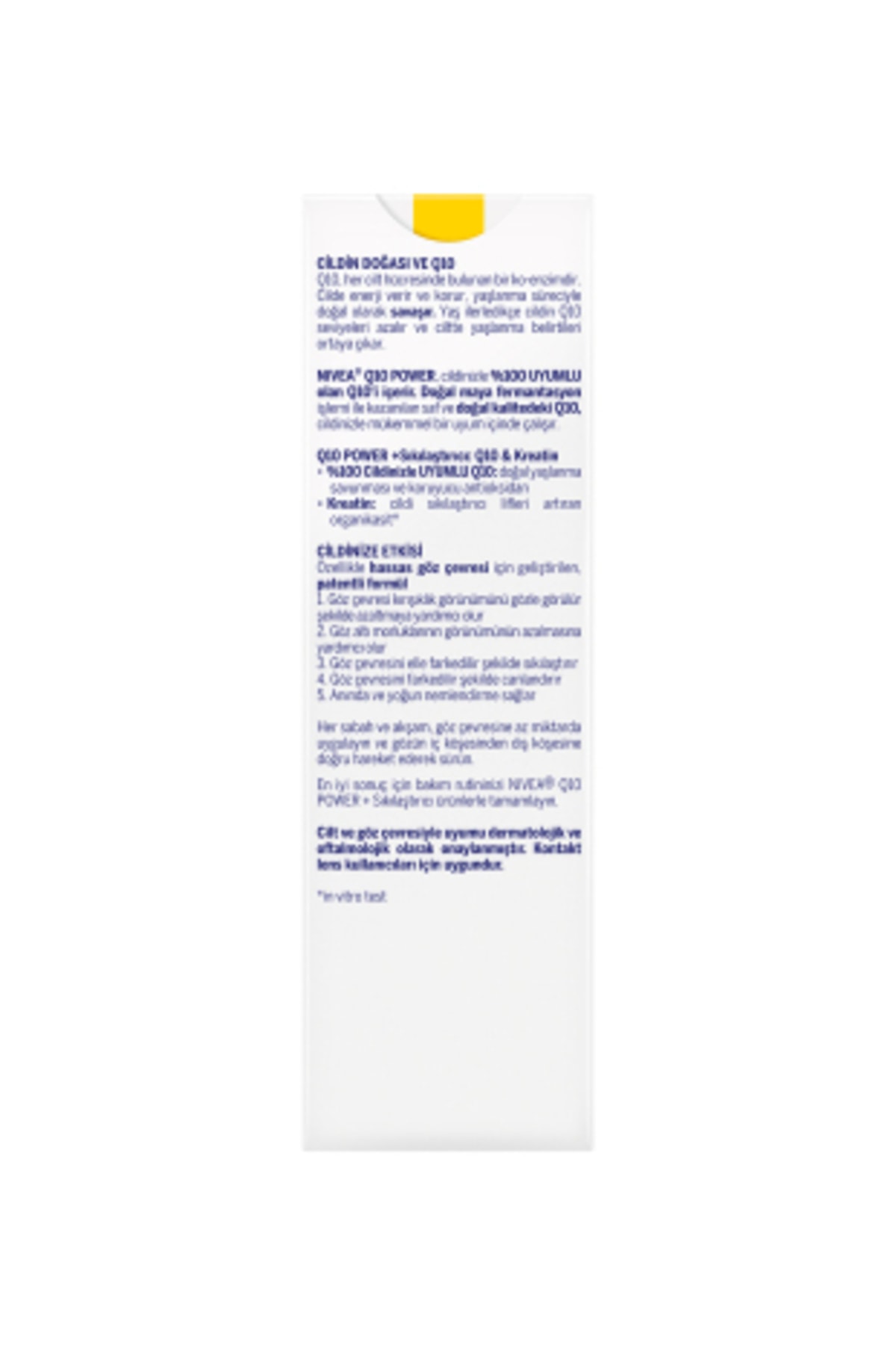 NIVEA Q10 KIRIŞIKLIK KARŞITI GÖZ KREMİ 15ML-