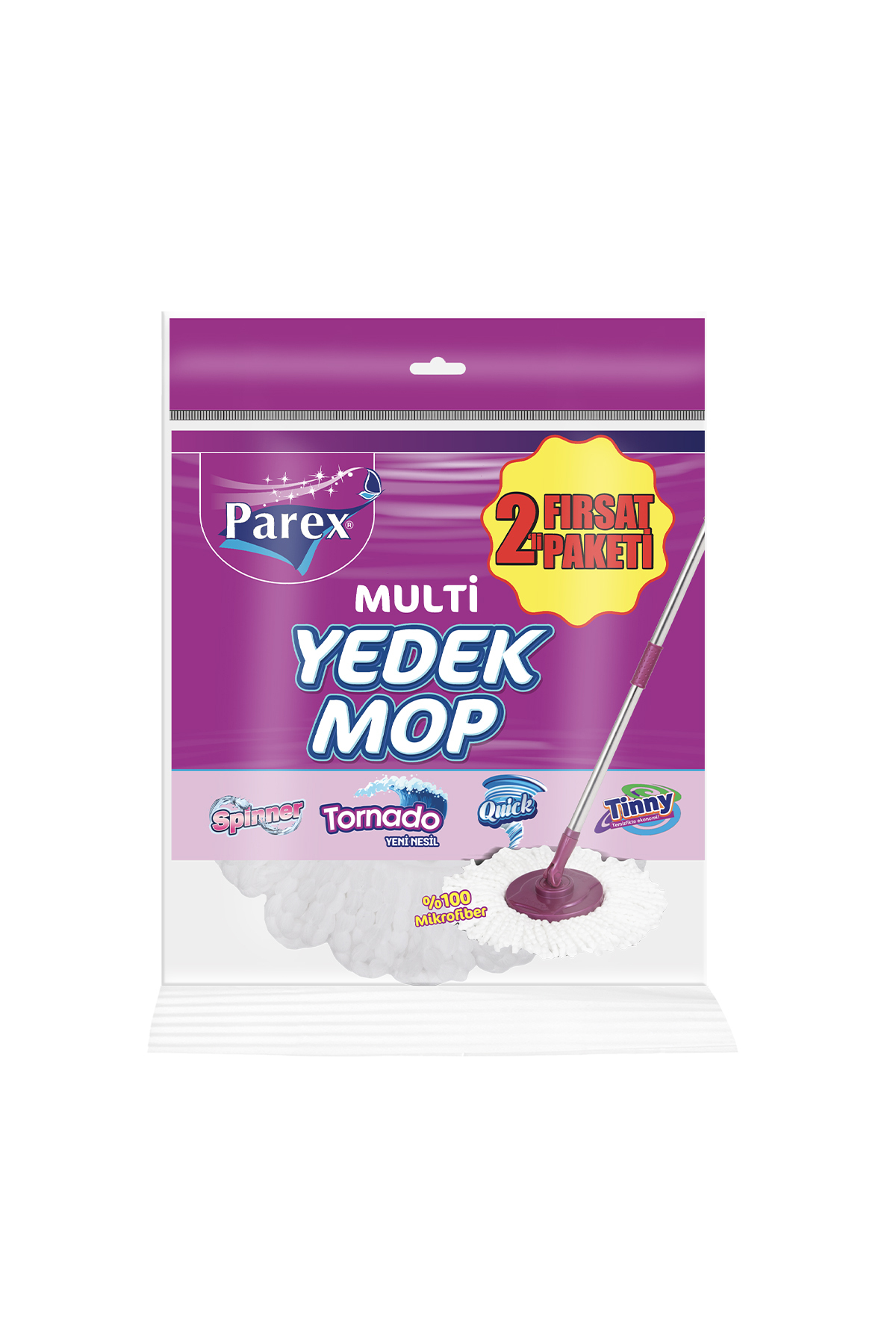 PAREX TORNADO MULTİ YEDEK MOP 2 Lİ FIRSAT PAKETİ-