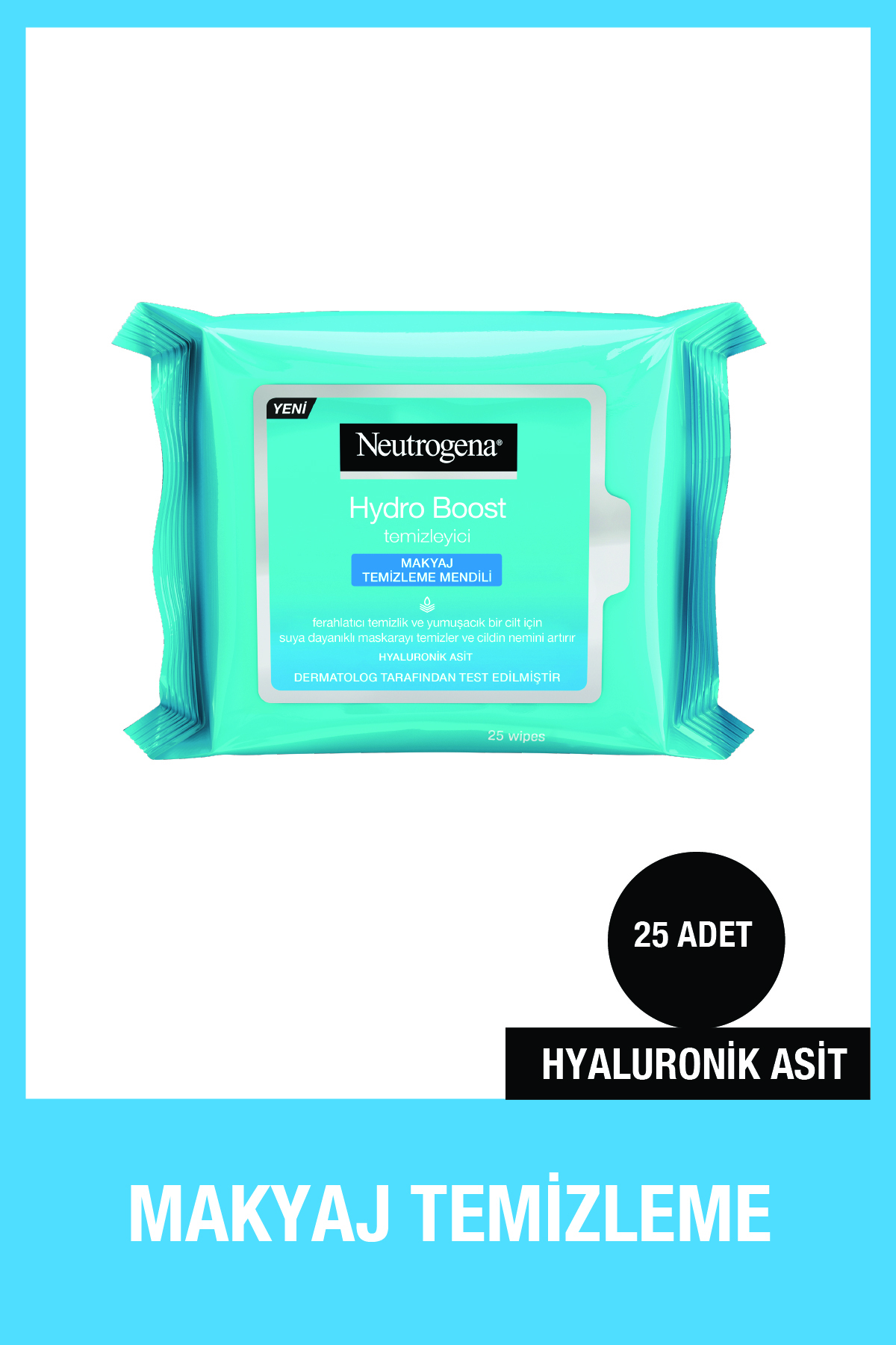 HYDRO BOOST MAKYAJ TEMİZLEME MENDİLİ 25 ADET-