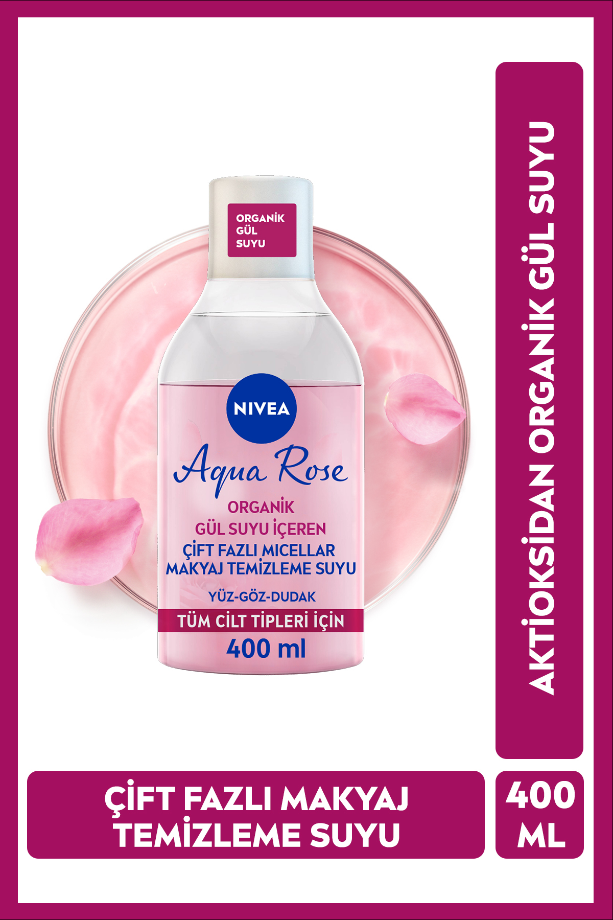 NİVEA ROSE ÇİFT FAZLİ MAKYAJ TEMİZLEME SUYU-
