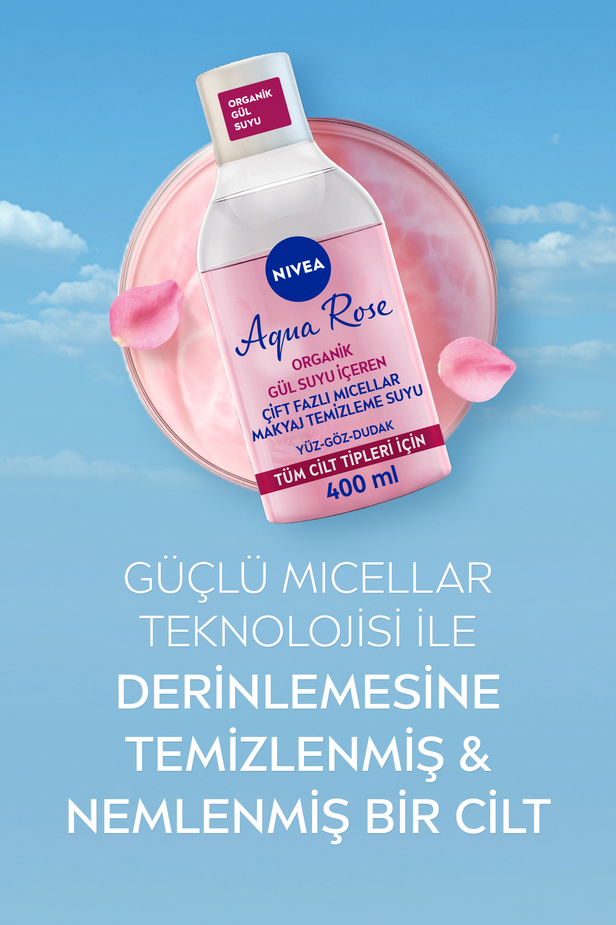 NİVEA ROSE ÇİFT FAZLİ MAKYAJ TEMİZLEME SUYU-