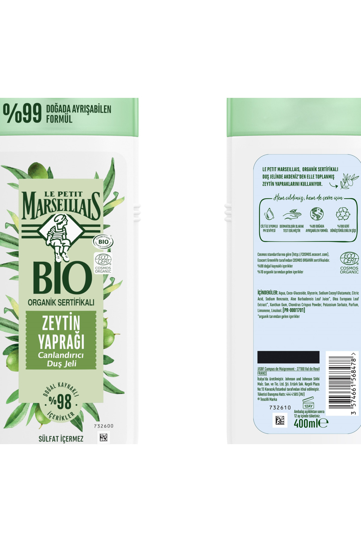 LE PETİT MARSEİLLAİS  BIO ORGANİK ZEYTİN YAPRAĞI DUŞ JELİ 400 ML-