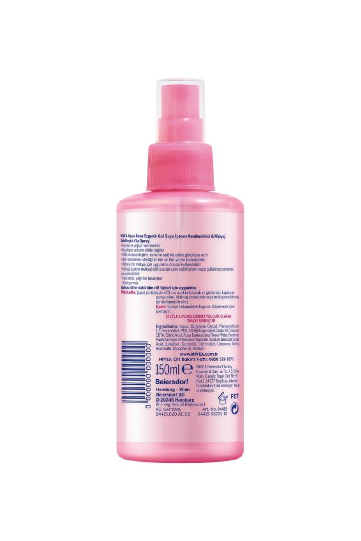 NİVEA AQUA ROSE NEMLENDİRİCİ YÜZ SPREYİ 150ML-