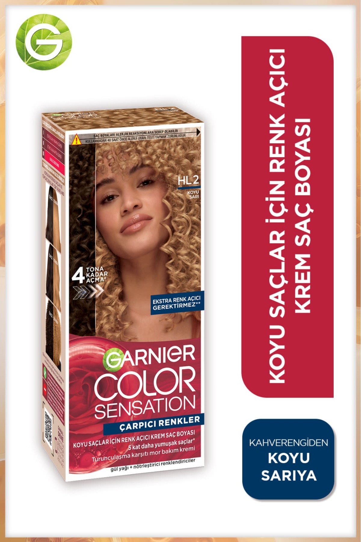 Garnıer Çarpıcı Renkler Color Sensation Saç Boyası HL2 Koyu Sarı-