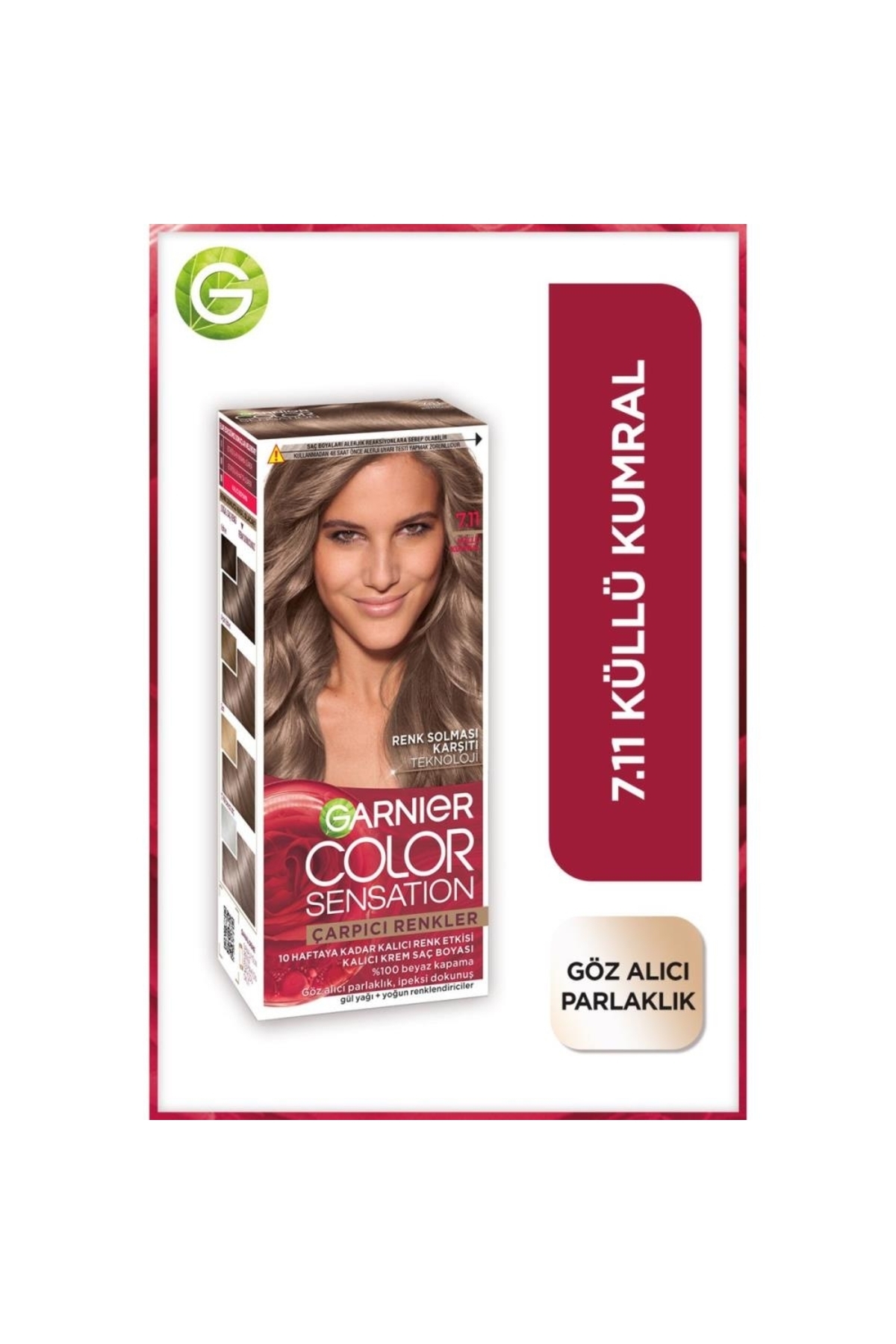 Garnıer Çarpıcı Renkler Color Sensation Saç Boyası 7.11 Küllü Kumral-