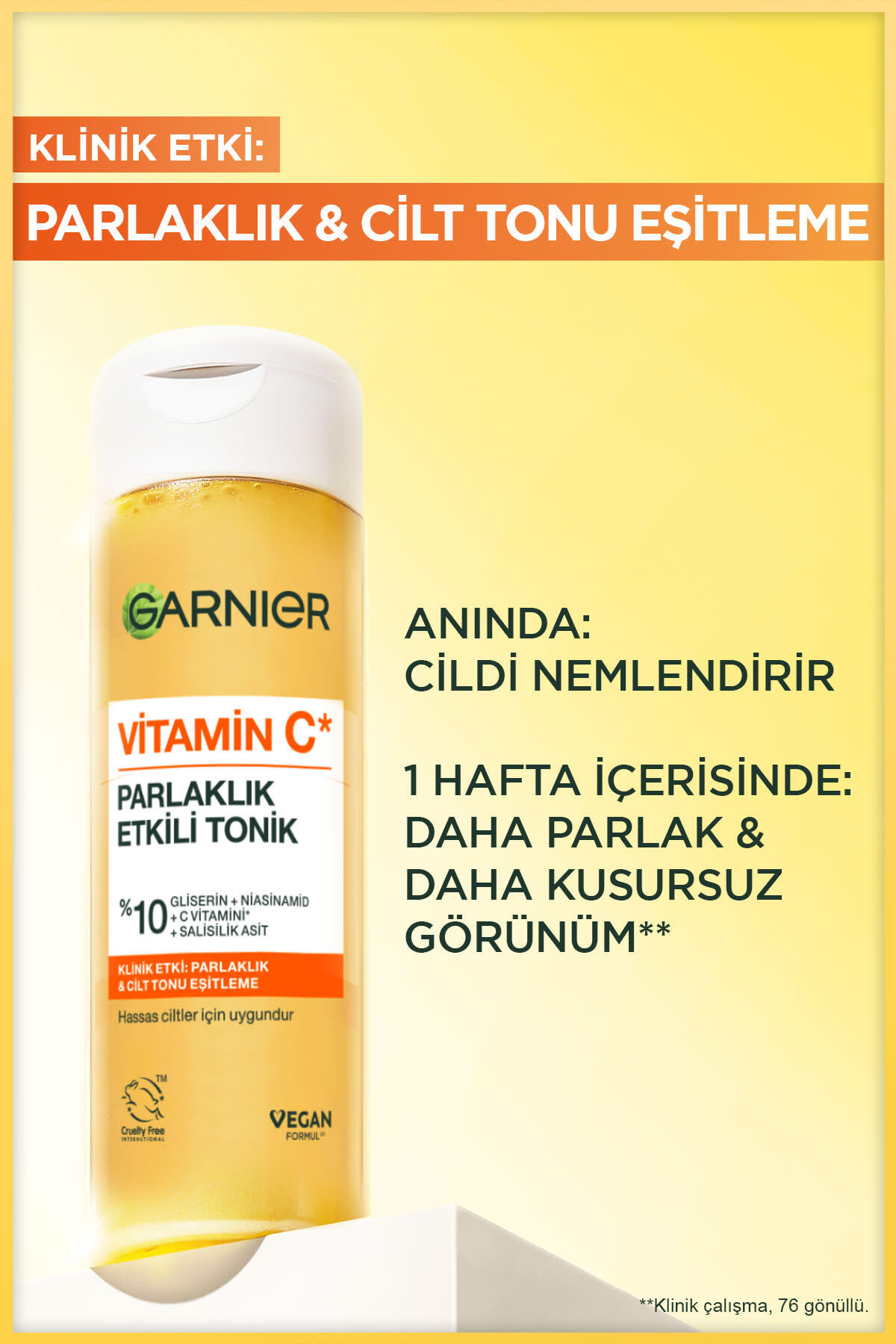 Garnier Vitamin C Parlaklık Etkili Canlandırıcı Tonik Salisilik Asit 120-