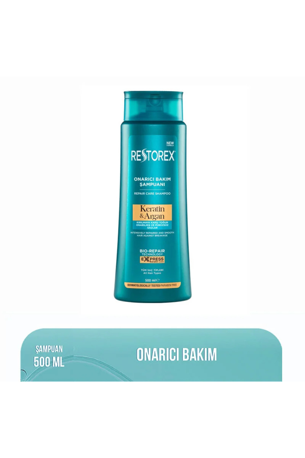 Restorex Keratin & Argan Onarıcı Saç Bakım Şampuanı 500 ml + Sıvı Saç Bakım Kremi 200 ml-