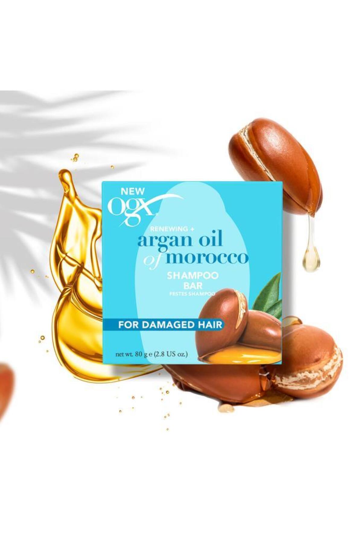 OGX Hassas Ve Kırılgan Saçlarınızı Canlandırıcı Argan Oil Of Morocco Katı Şampuan 80 G-