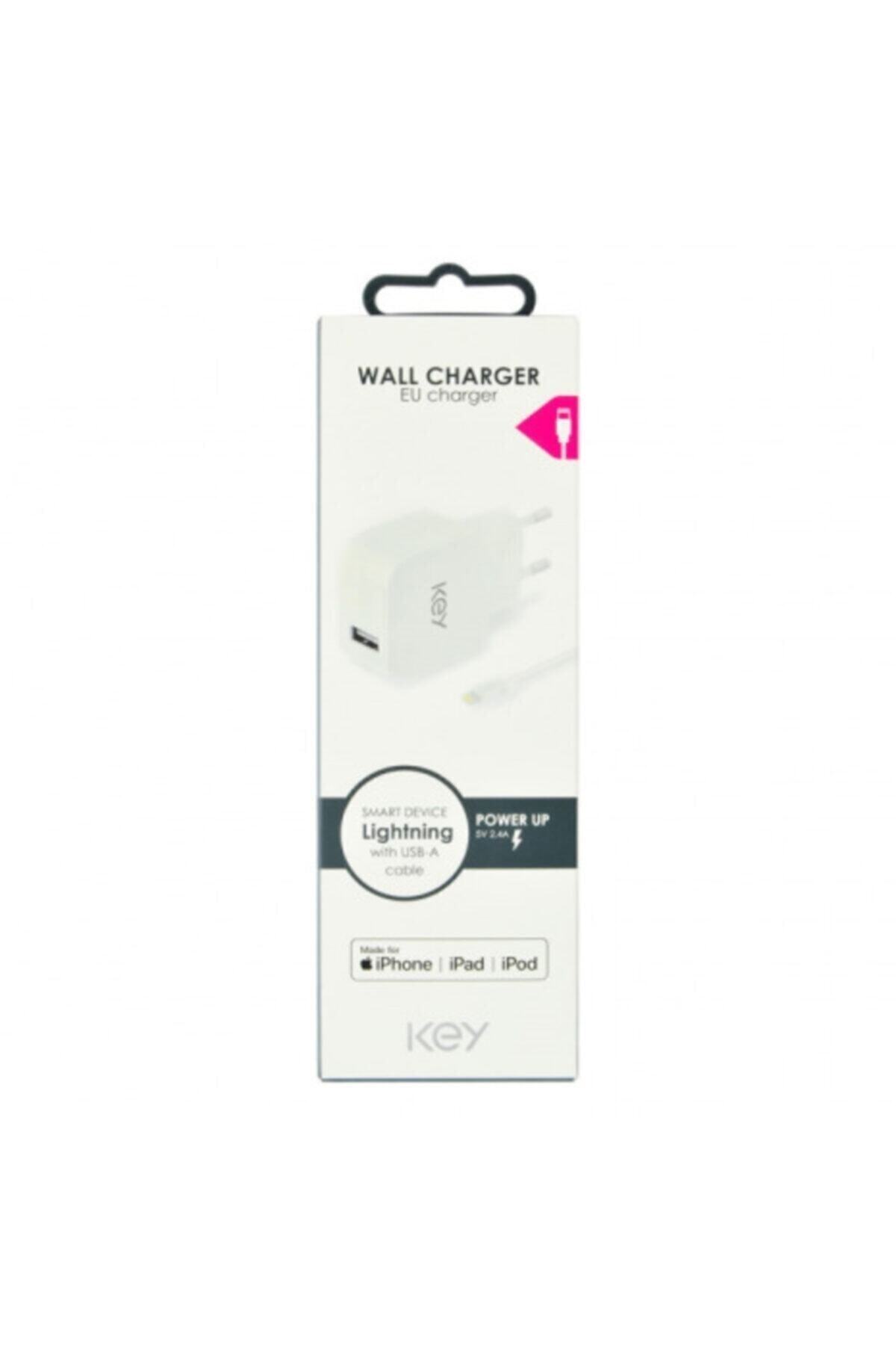POWER WALL IC 1 USB-A & 1M (5V/2.4A LIGHTNING WHIT-