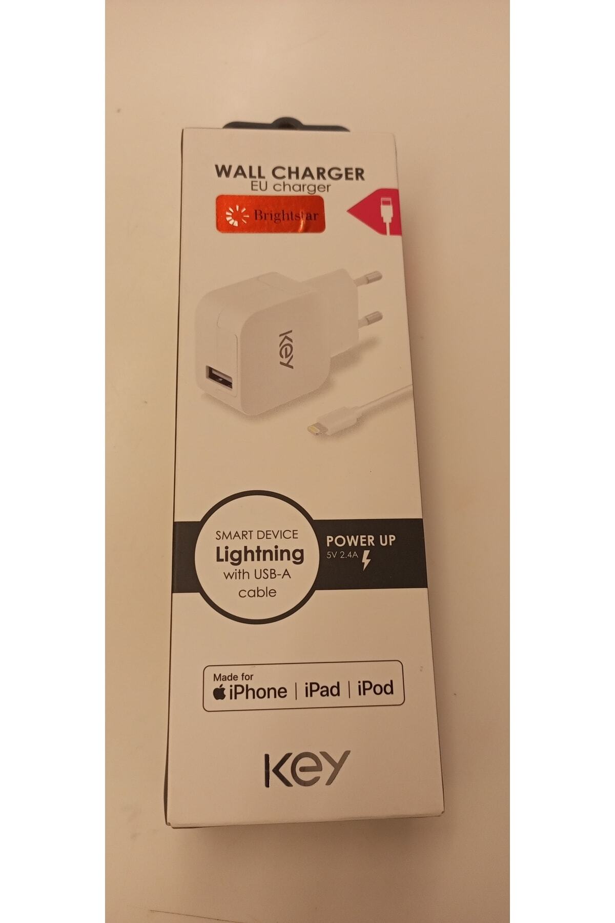 POWER WALL IC 1 USB-A & 1M (5V/2.4A LIGHTNING WHIT-