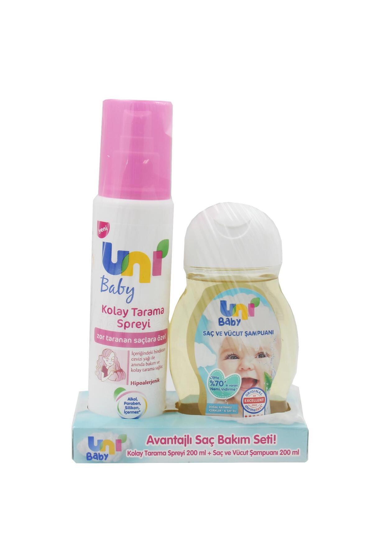 UNİ BABY KOLAY TARAMA SPREYİ 200 ML + SAÇ VE VÜCUT-