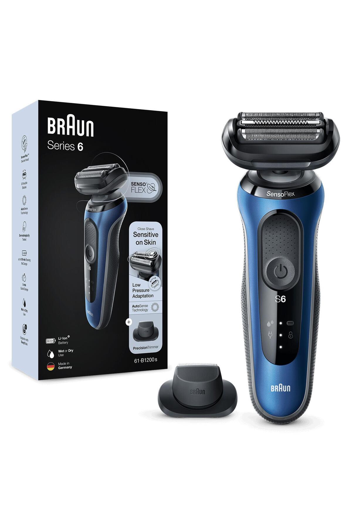 Braun Yeni Seri 6 B1200s Kablosuz Tıraş Makinesi, Autosense, Sensoflex, Easyclick, Islak & Kuru-