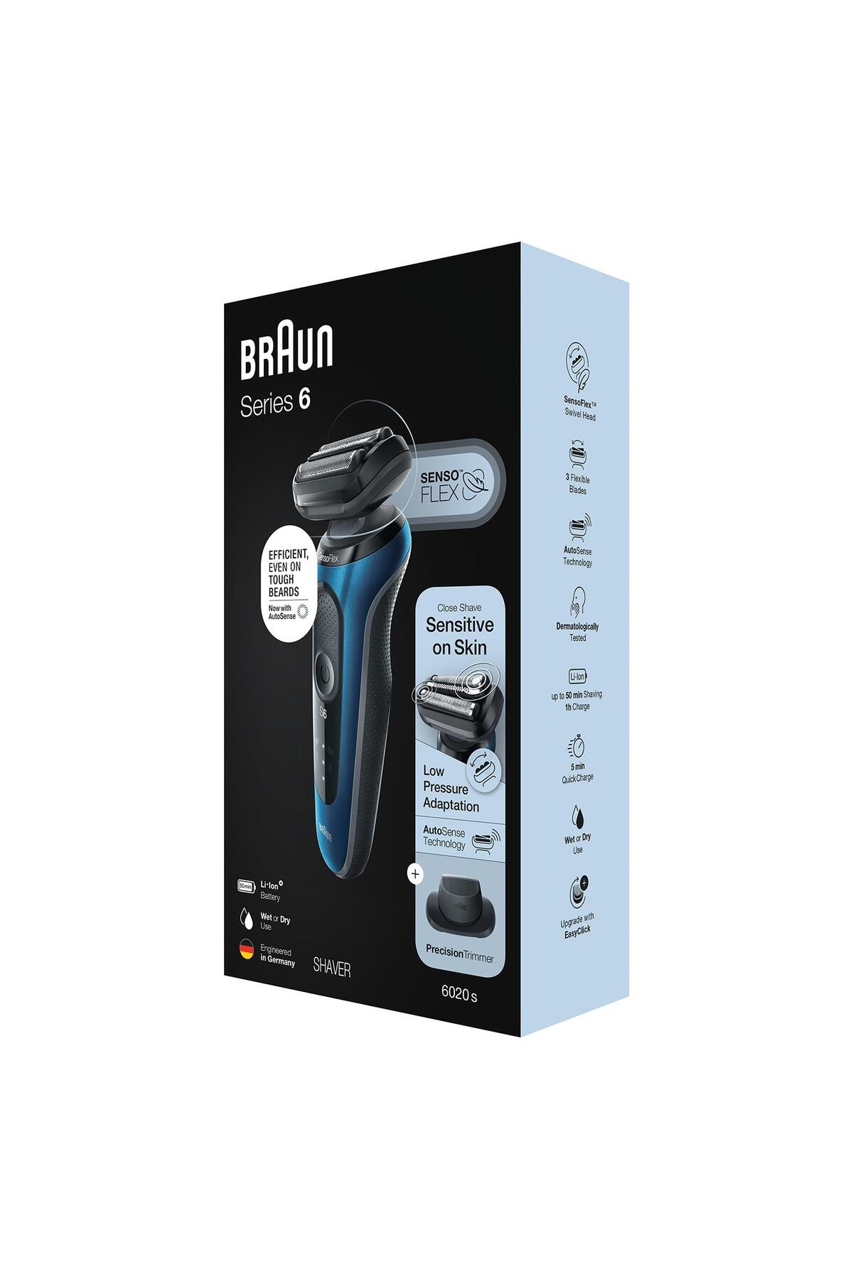 Braun Yeni Seri 6 B1200s Kablosuz Tıraş Makinesi, Autosense, Sensoflex, Easyclick, Islak & Kuru-