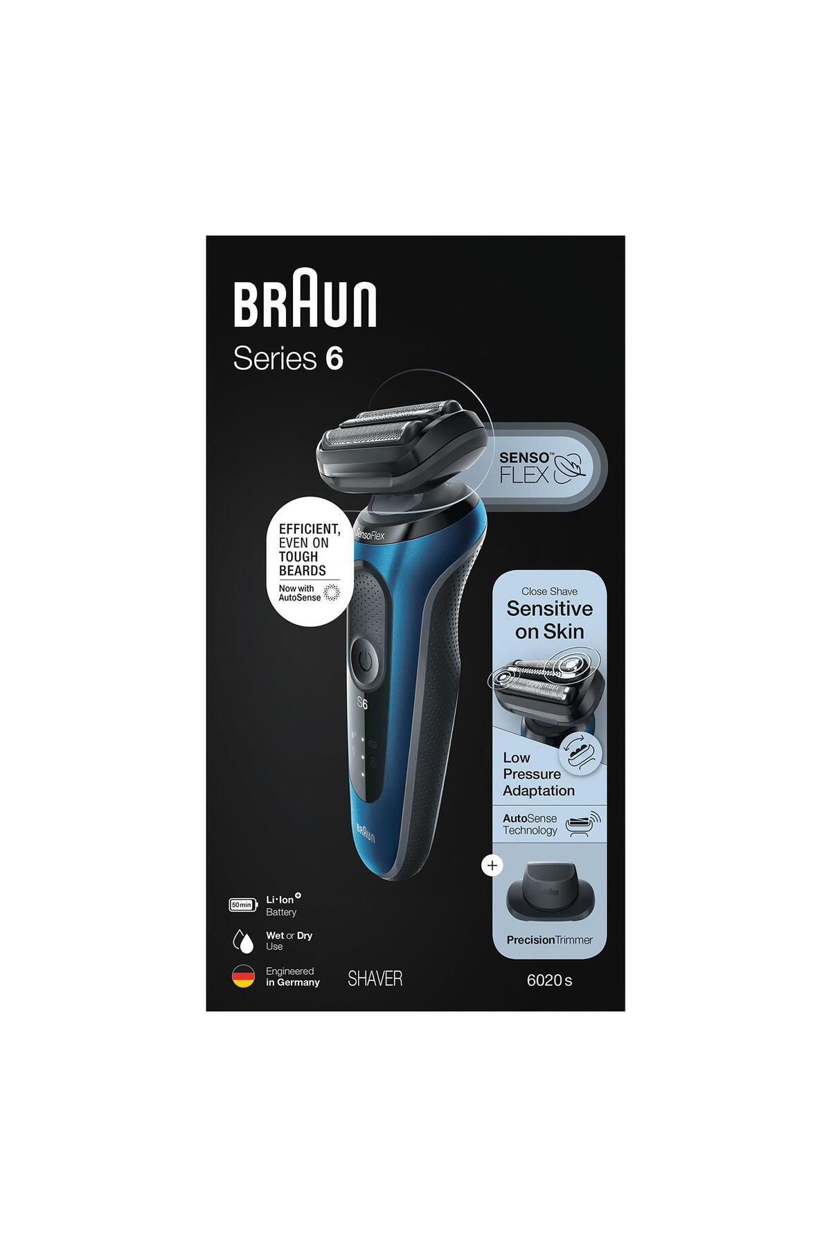 Braun Yeni Seri 6 B1200s Kablosuz Tıraş Makinesi, Autosense, Sensoflex, Easyclick, Islak & Kuru-