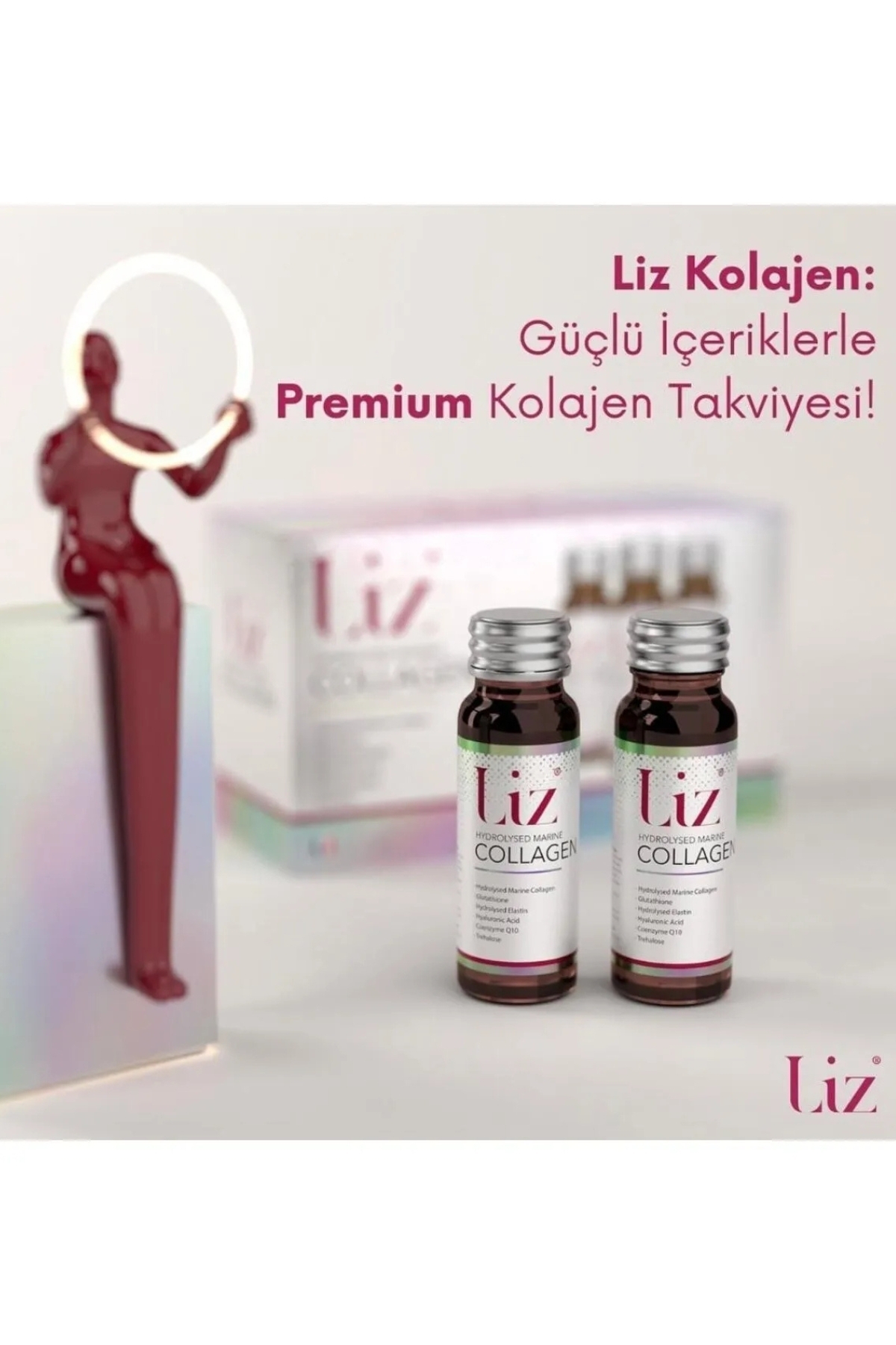Liz Life Marine Collagen 10 Shot X 50 ml | Cilt, Saç Ve Tırnak Sağlığı Için Hidroe Deniz Kolajeni-
