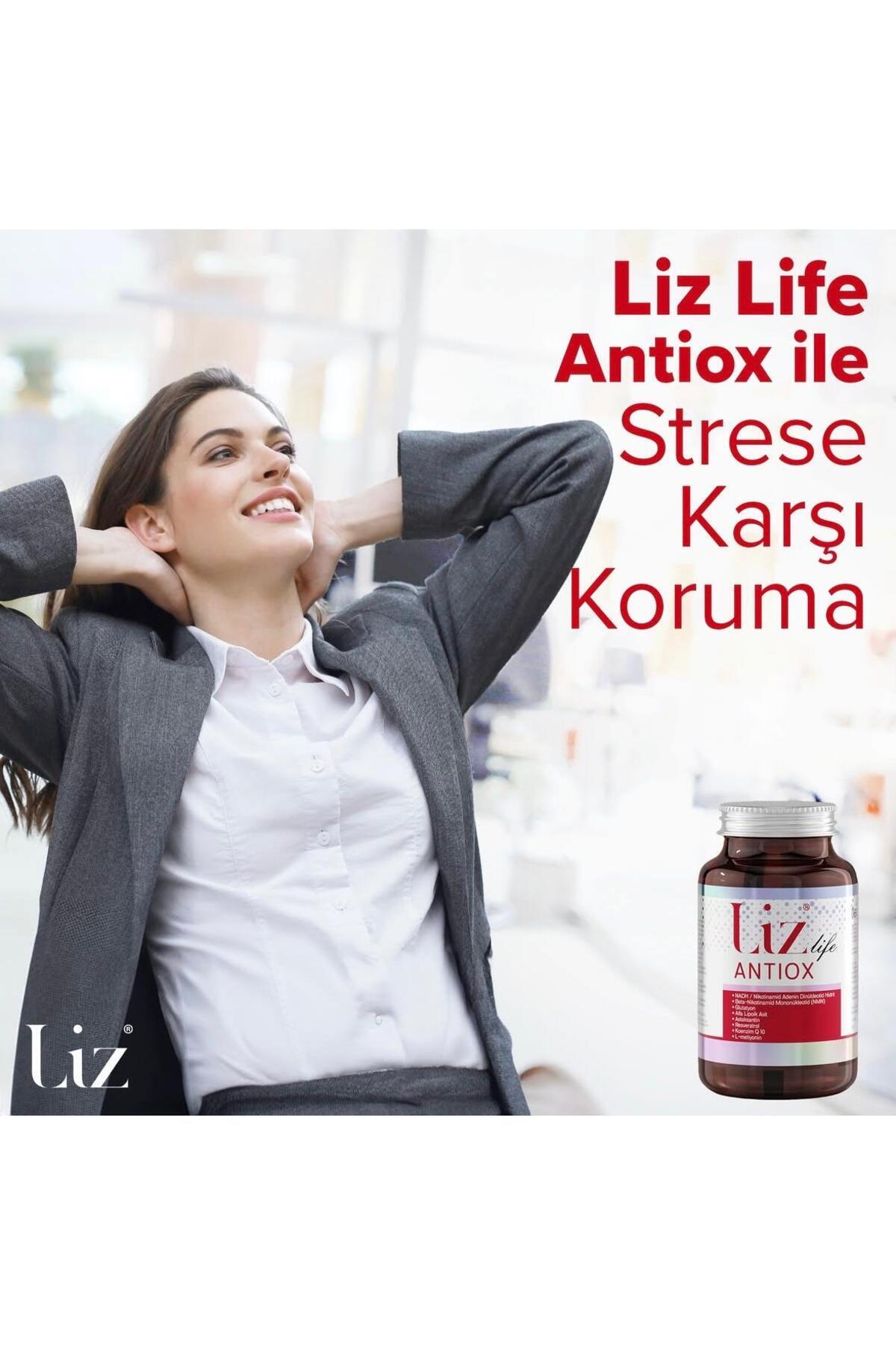 Liz Life Antiox 30 Kapsül | Nmn, Koenzim Q10, Glutatyon Ve C Vitamini Içeren Güçlü Antioksidan-
