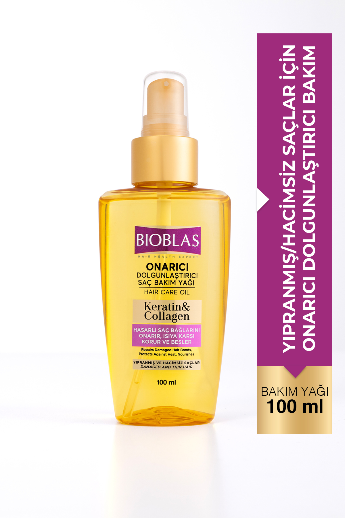 Bioblas Onarıcı Dolgunlaştırıcı Saç Bakım Yağı 100 ml-