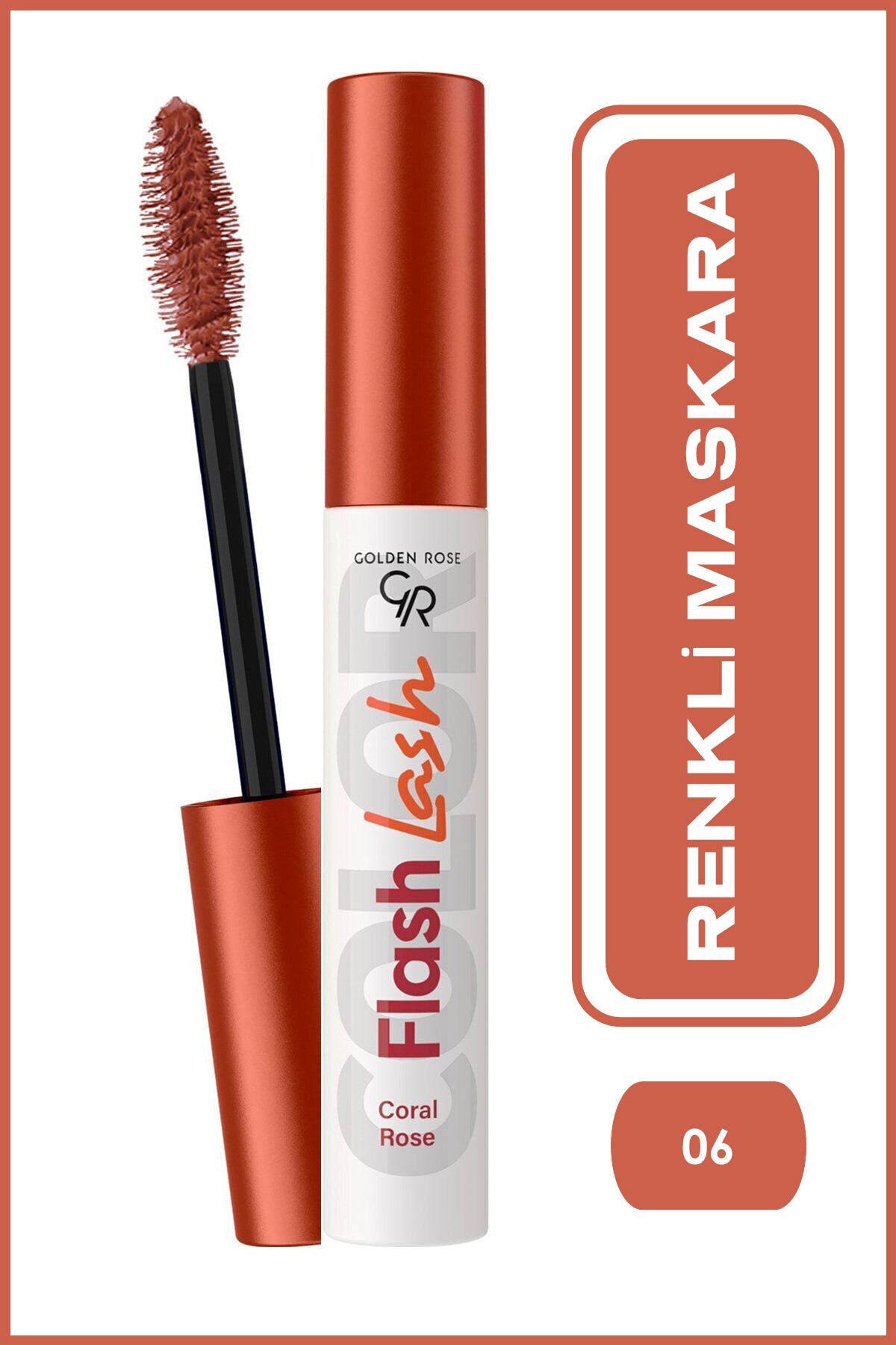 Flash Lash Colered Mascara No:06 Coral Rose - Renkli Maskara-