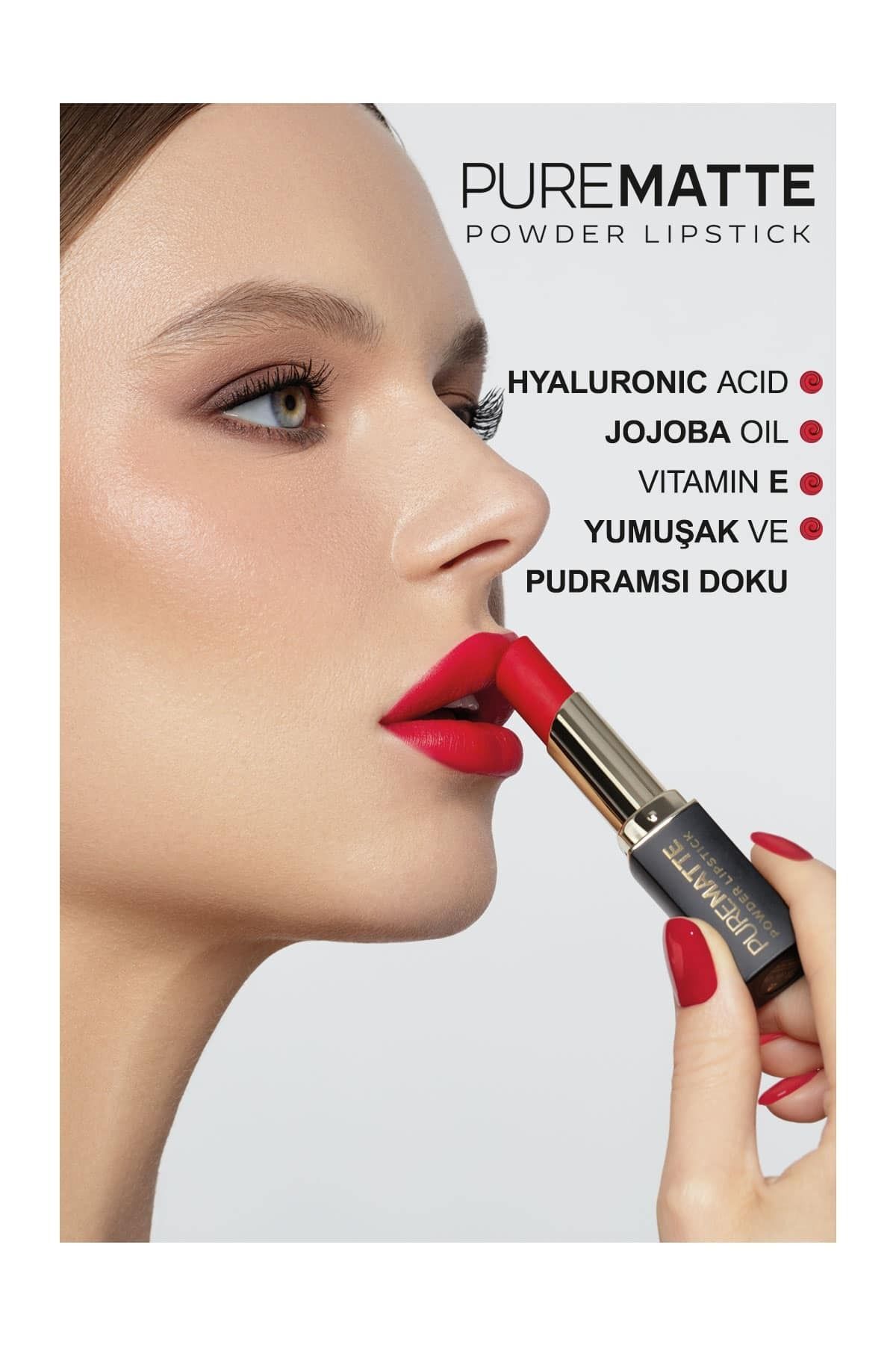 Golden Rose Pure Matte Powder Lipstick No: 103 - Pudralı Mat Ruj - 8691190533533-