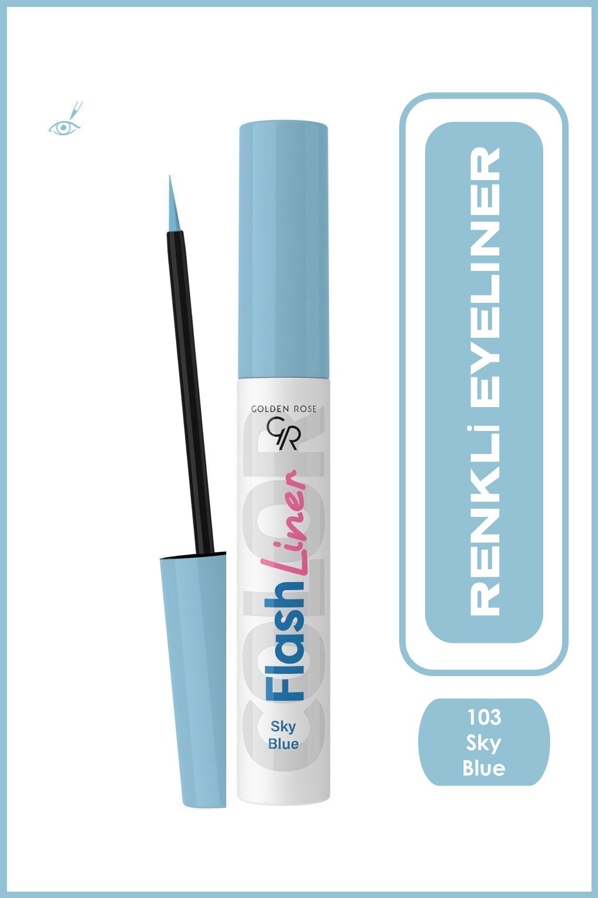 Golden Rose Flash Liner Colered Eyeliner No:103 Sky Blue - Renkli Eyeliner-