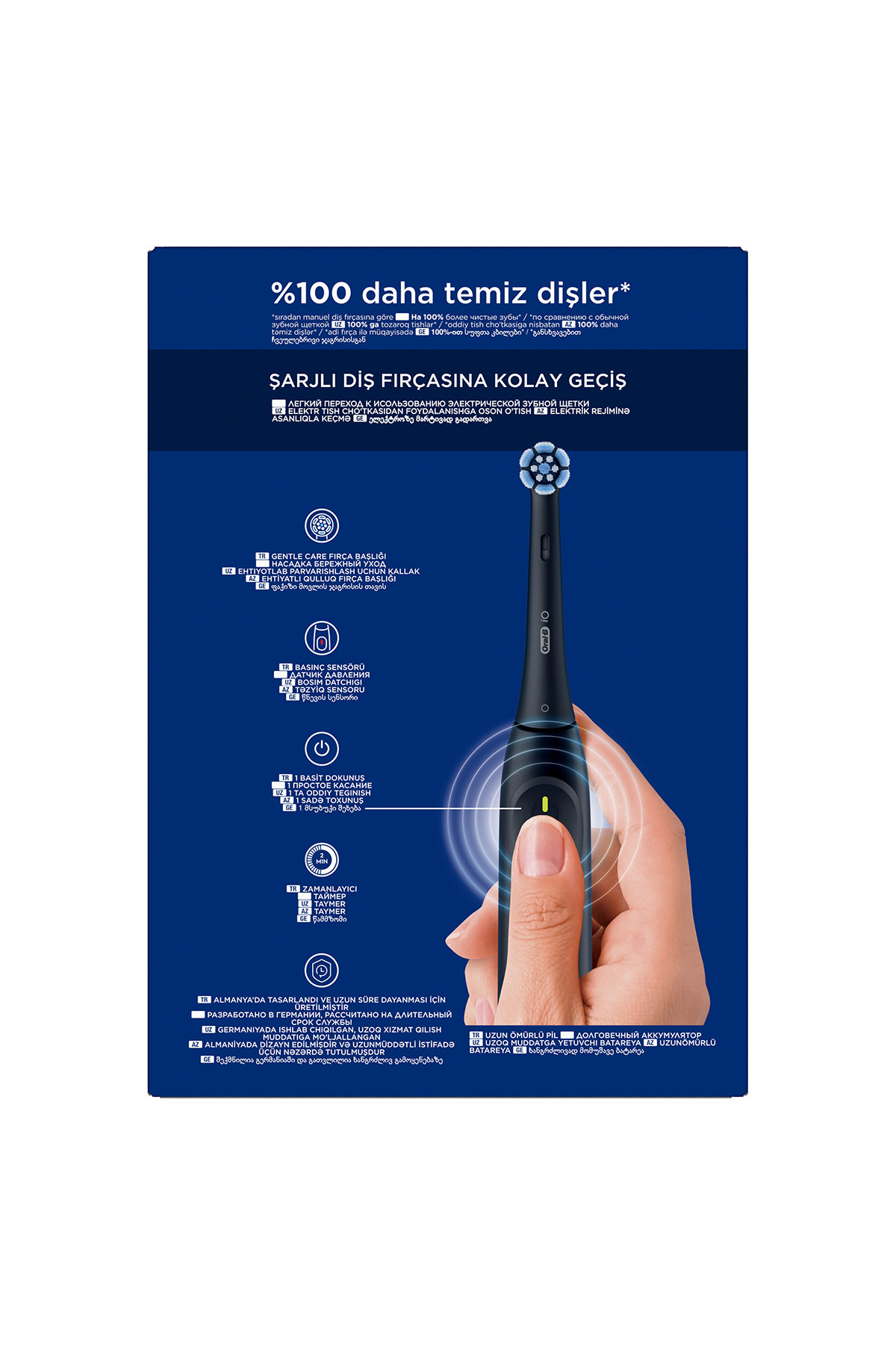 Oral-B iO 2 Şarjlı Diş Fırçası Seti 2'li – Gece Siyahı / Yeşil-