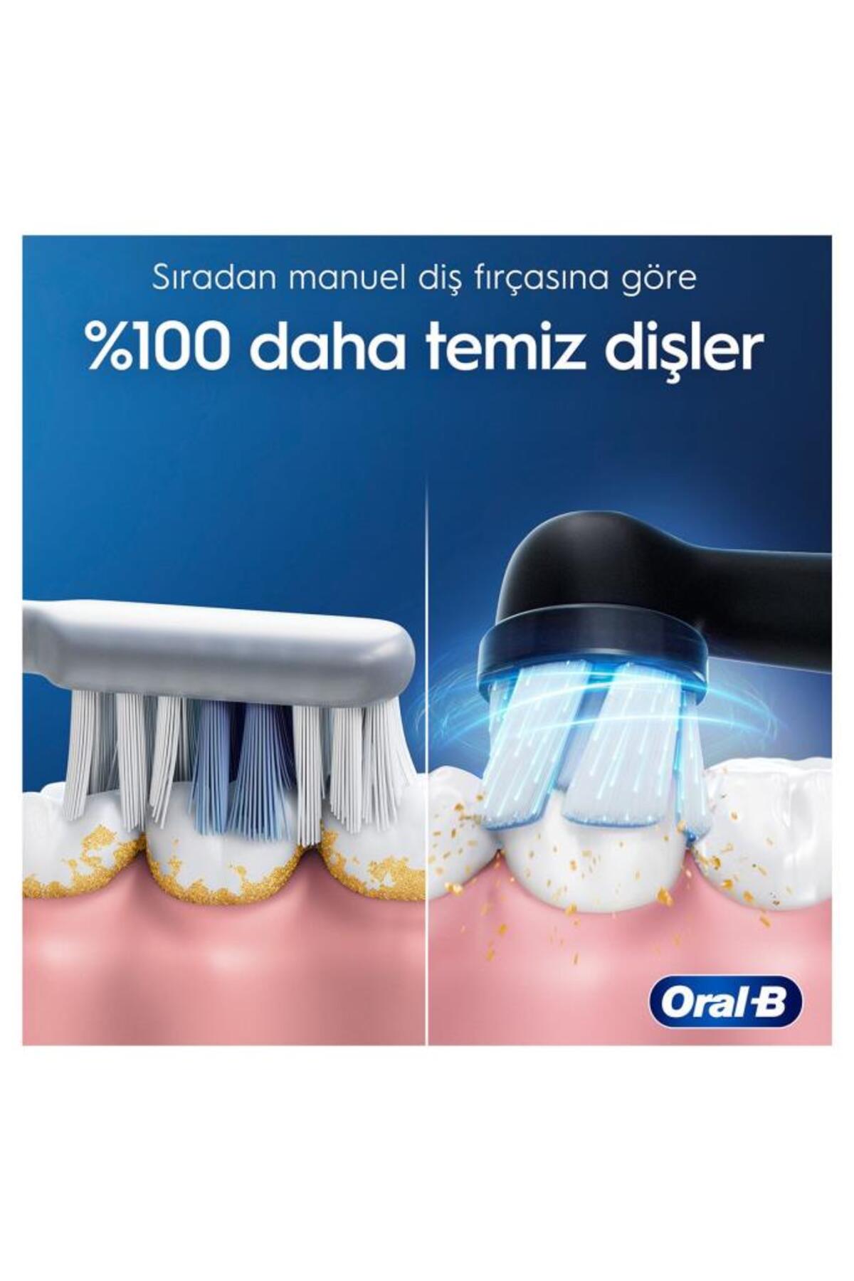 İo 2 Gece Siyahı Şarjlı Diş Fırçası 1 Diş Fırçası Başlığı 1 Seyahat Kutusu-