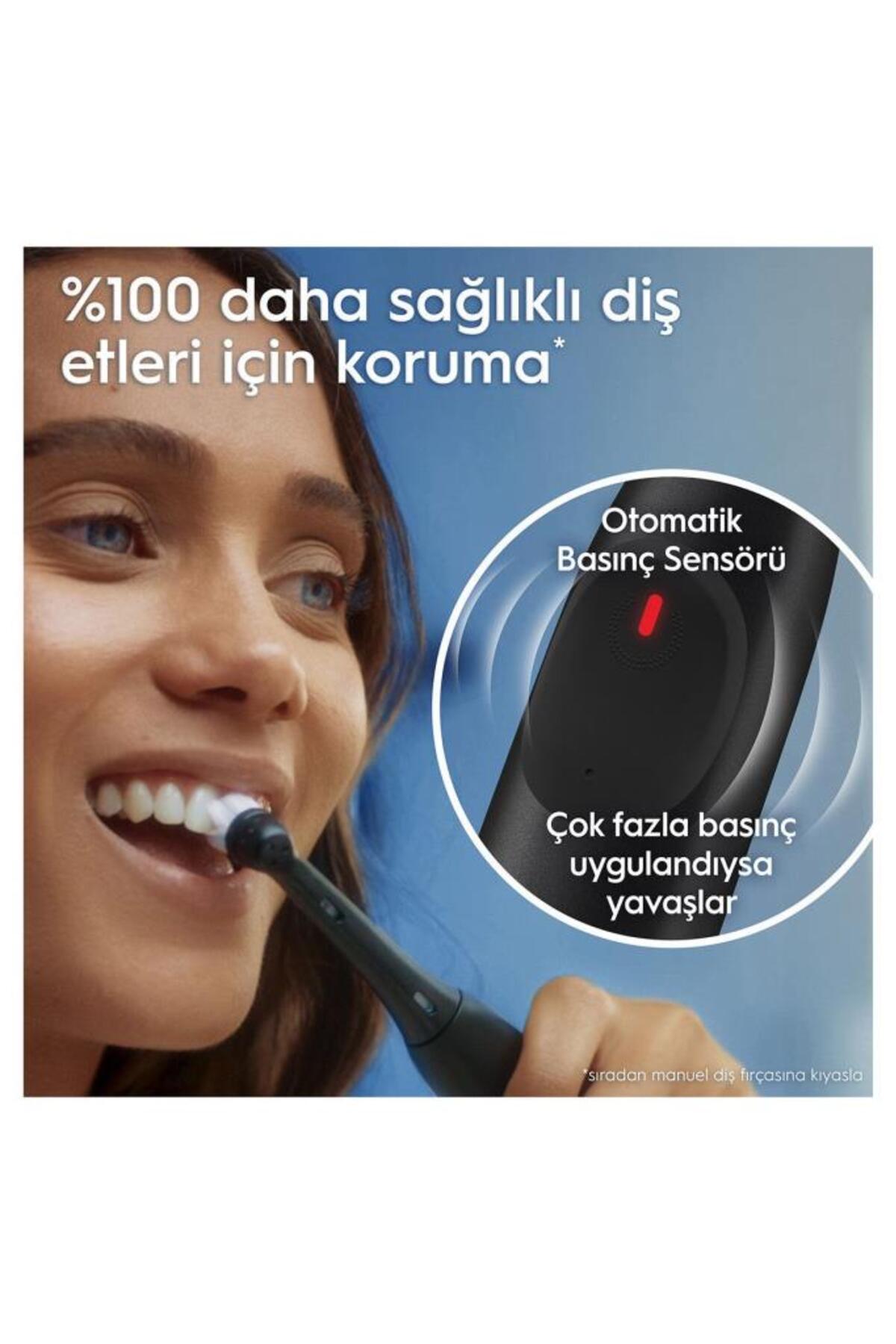 İo 2 Gece Siyahı Şarjlı Diş Fırçası 1 Diş Fırçası Başlığı 1 Seyahat Kutusu-