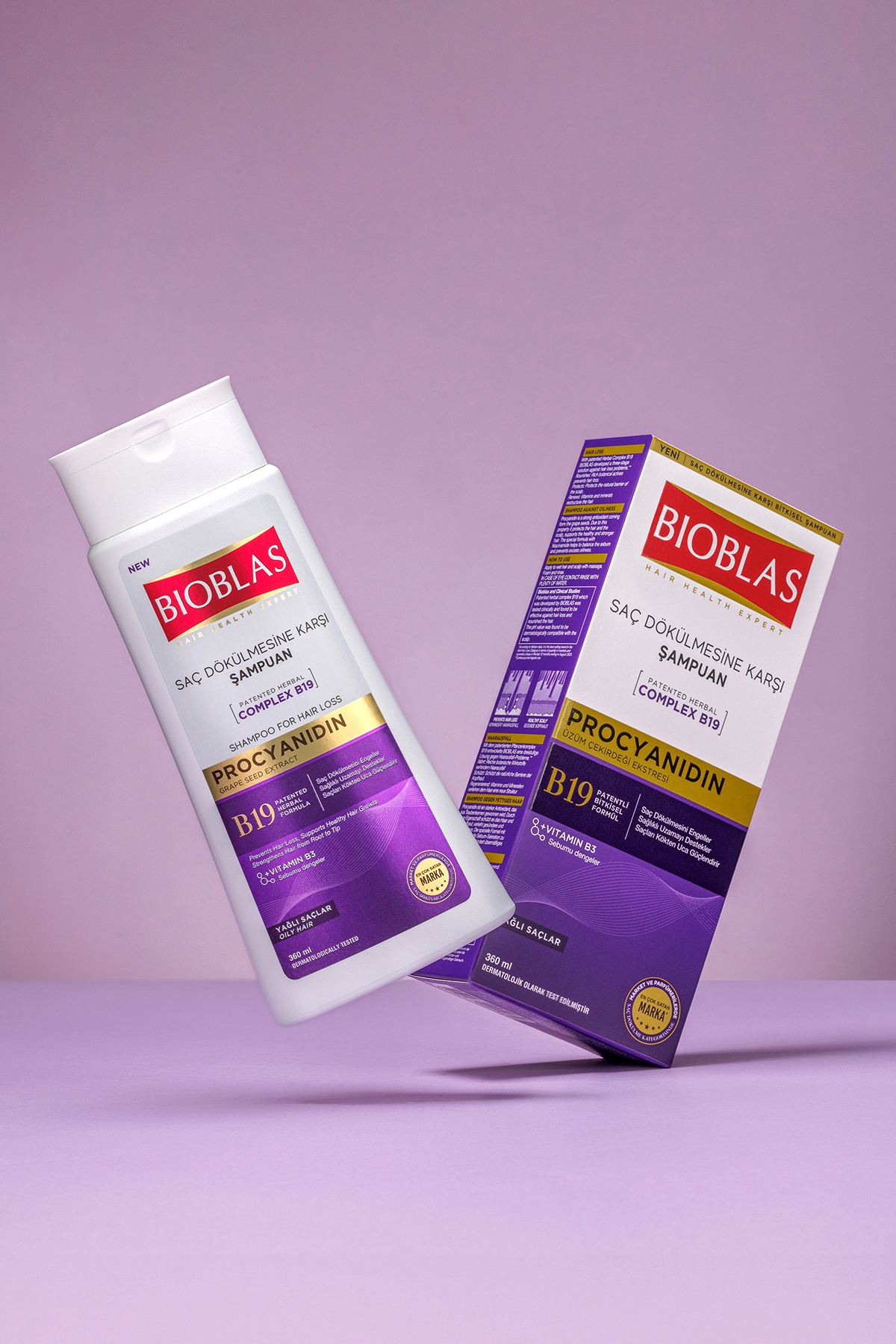 Bioblas Procyanidin Yağlı Saçlar İçin Arındırıcı Şampuan 360 Ml - Saç Dökülmesine & Yağlanmaya Karşı-
