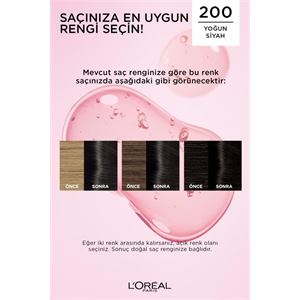 L'Oreal Paris Excellence Creme Saç Boyası 200 Yoğun Siyah-