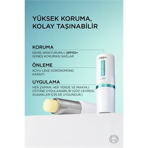 L'Oreal Paris Bright Reveal Spf 50+ Ultra Koruyucu Ultra Pratik Stick Yüz Güneş Kremi 9 ml-